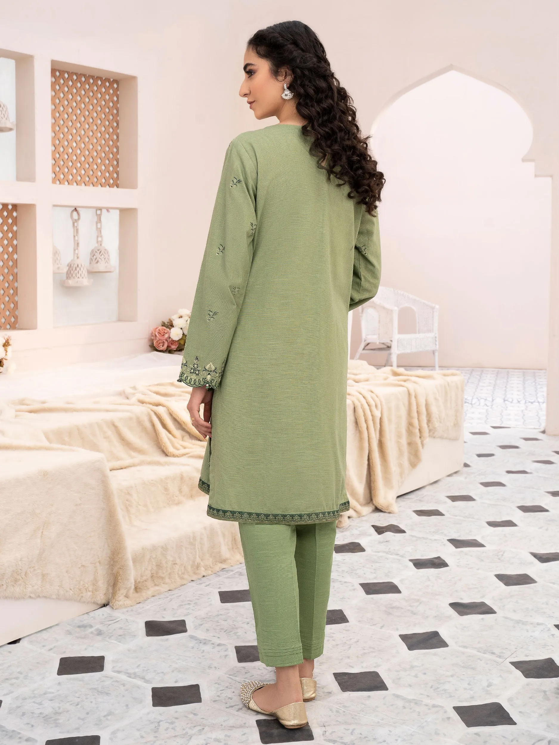 2 Piece Embroidered Khaddar Suit