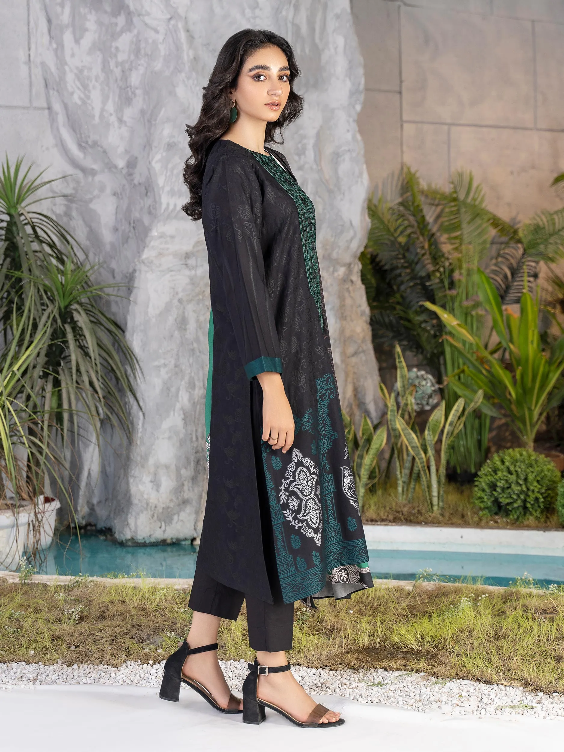 2 Piece Jacquard Suit-Embroidered (Unstitched)