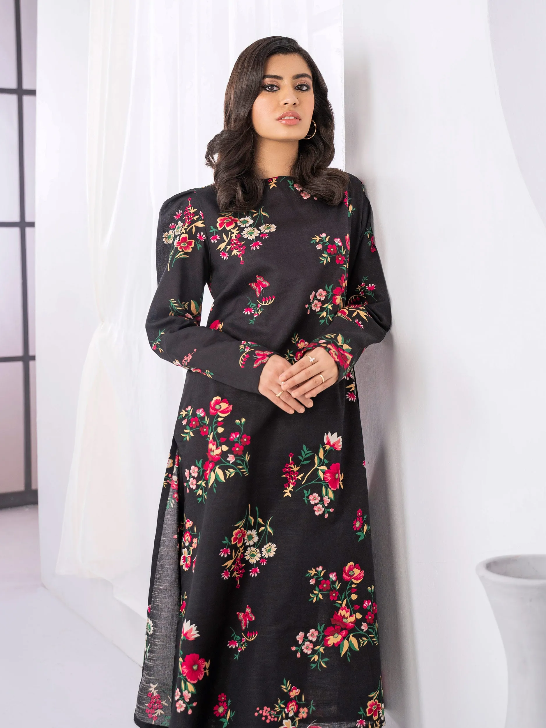 2 Piece Khaddar Suit-Printed (Unstitched)