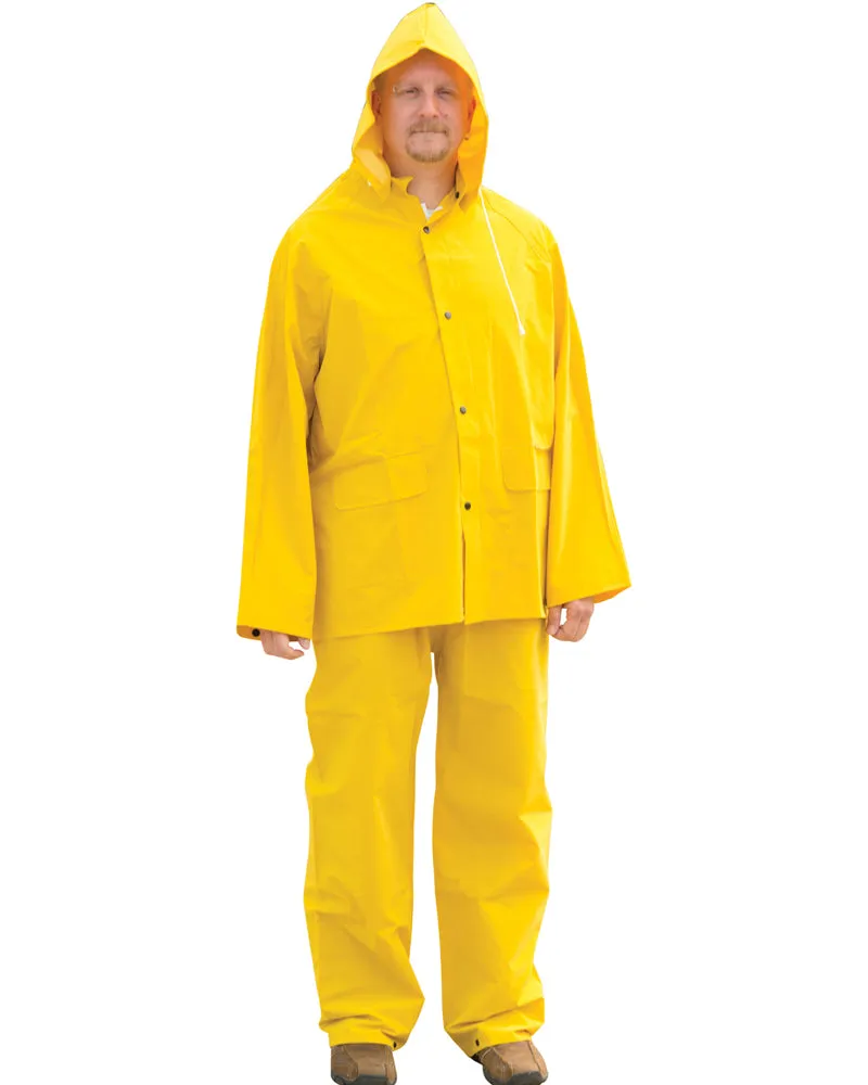 (.35mm) Yellow 3 Piece Rainsuit