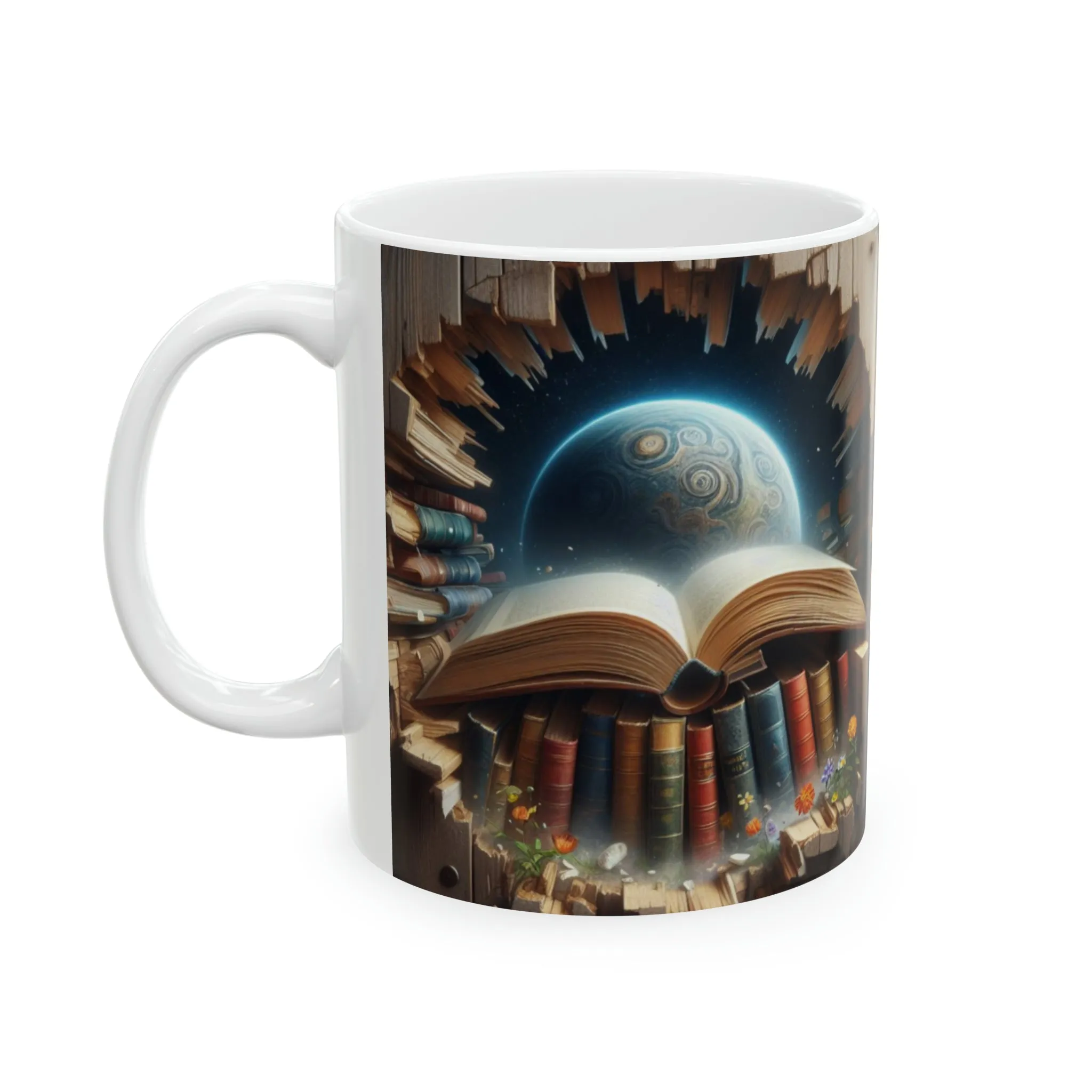 3D Book |Ceramic Mug, 11oz