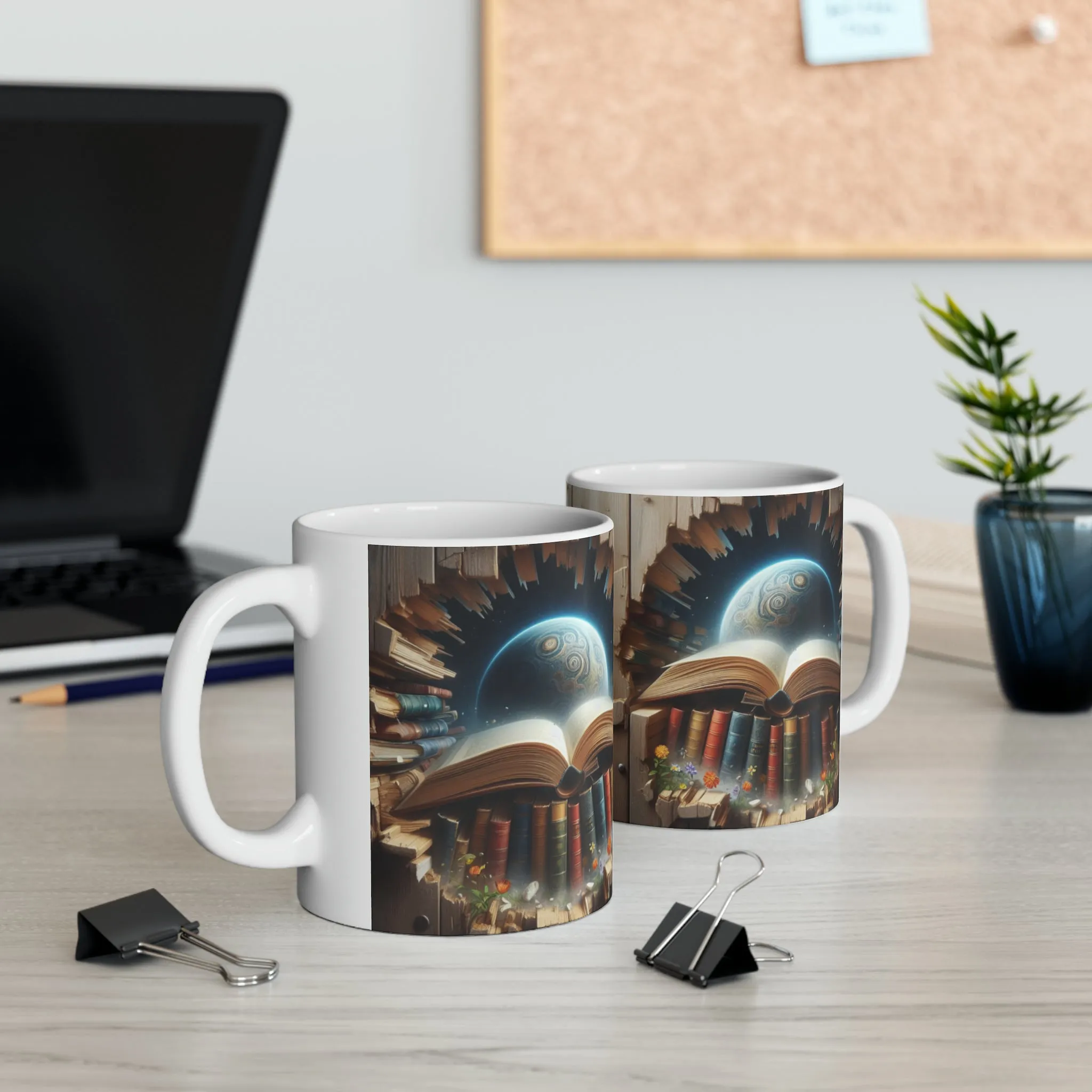 3D Book |Ceramic Mug, 11oz