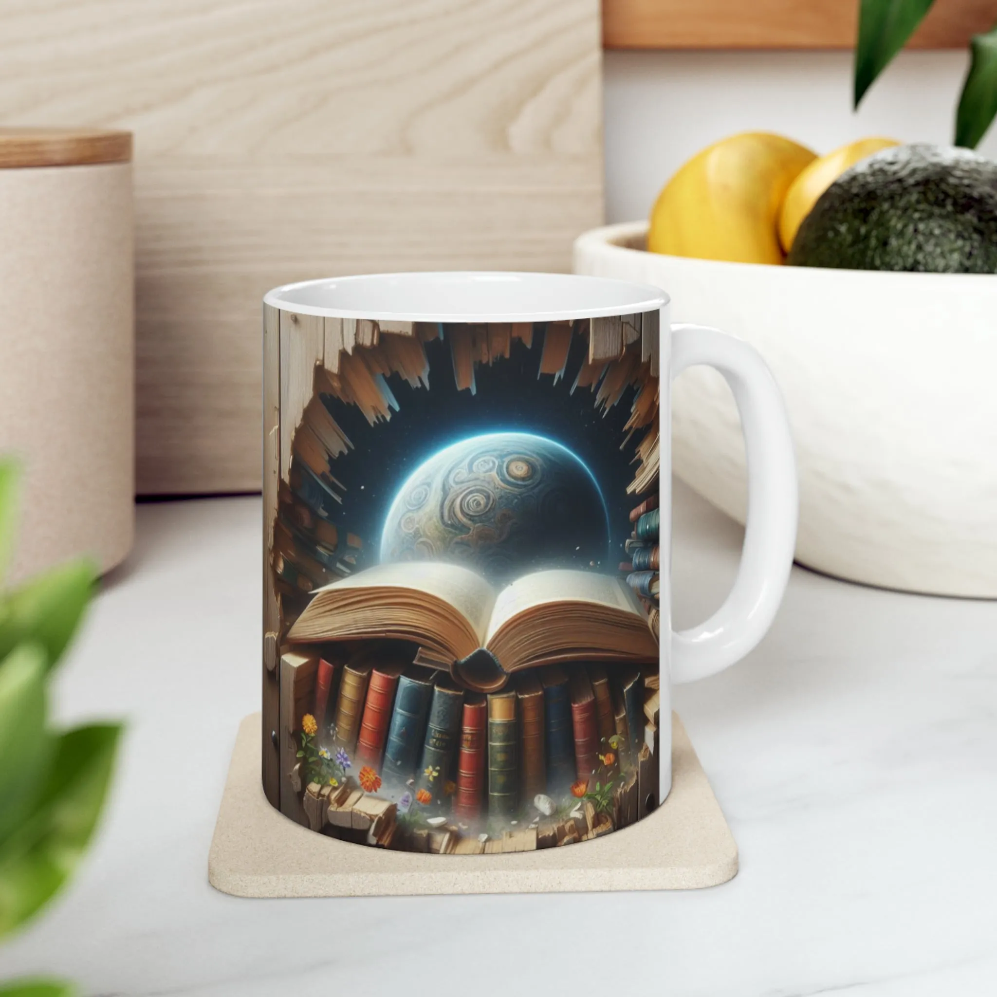 3D Book |Ceramic Mug, 11oz