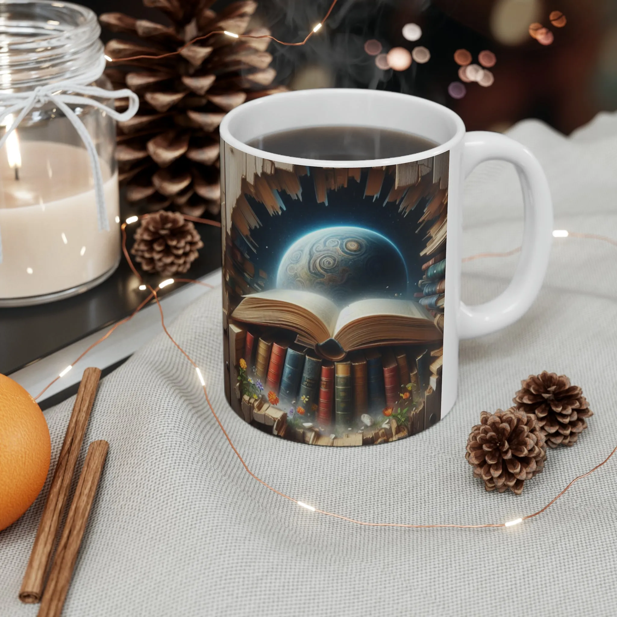 3D Book |Ceramic Mug, 11oz