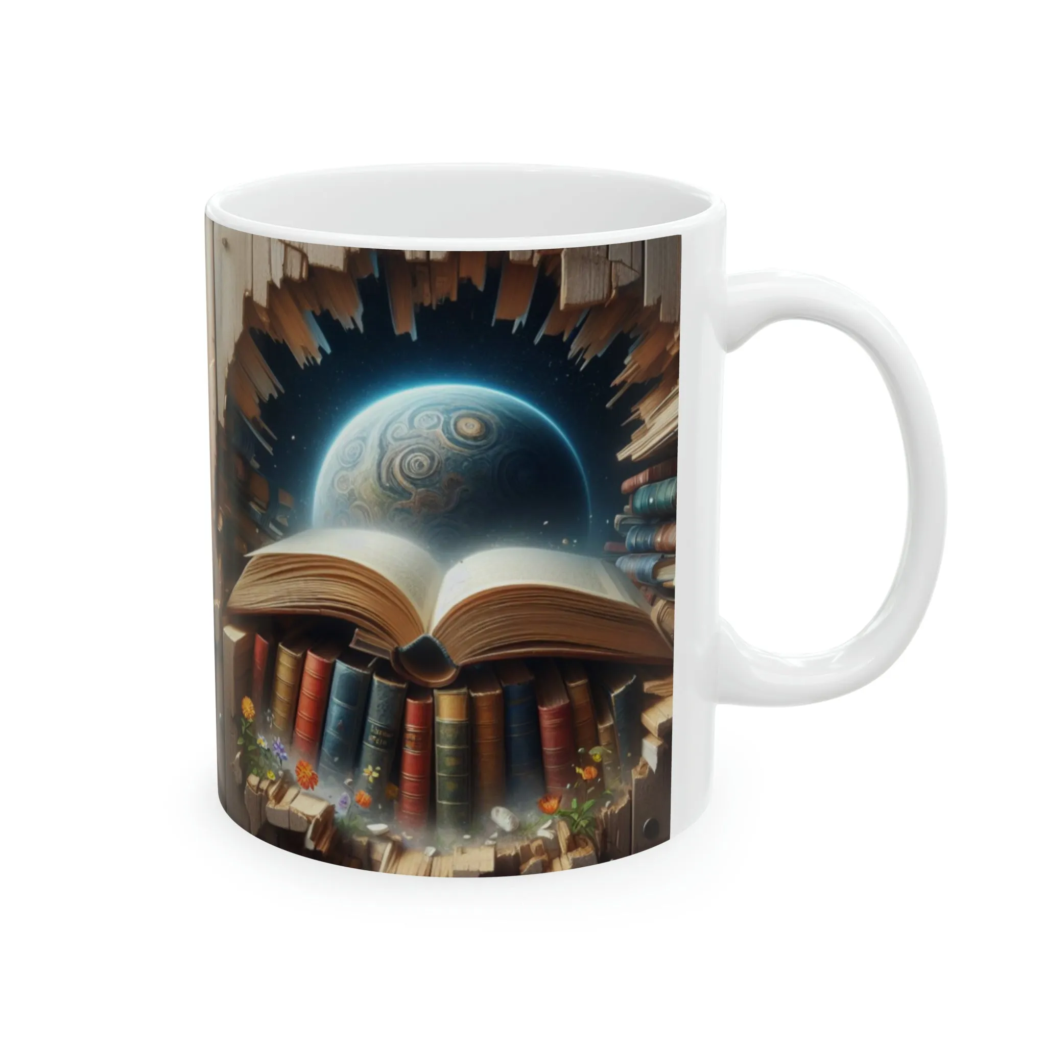 3D Book |Ceramic Mug, 11oz