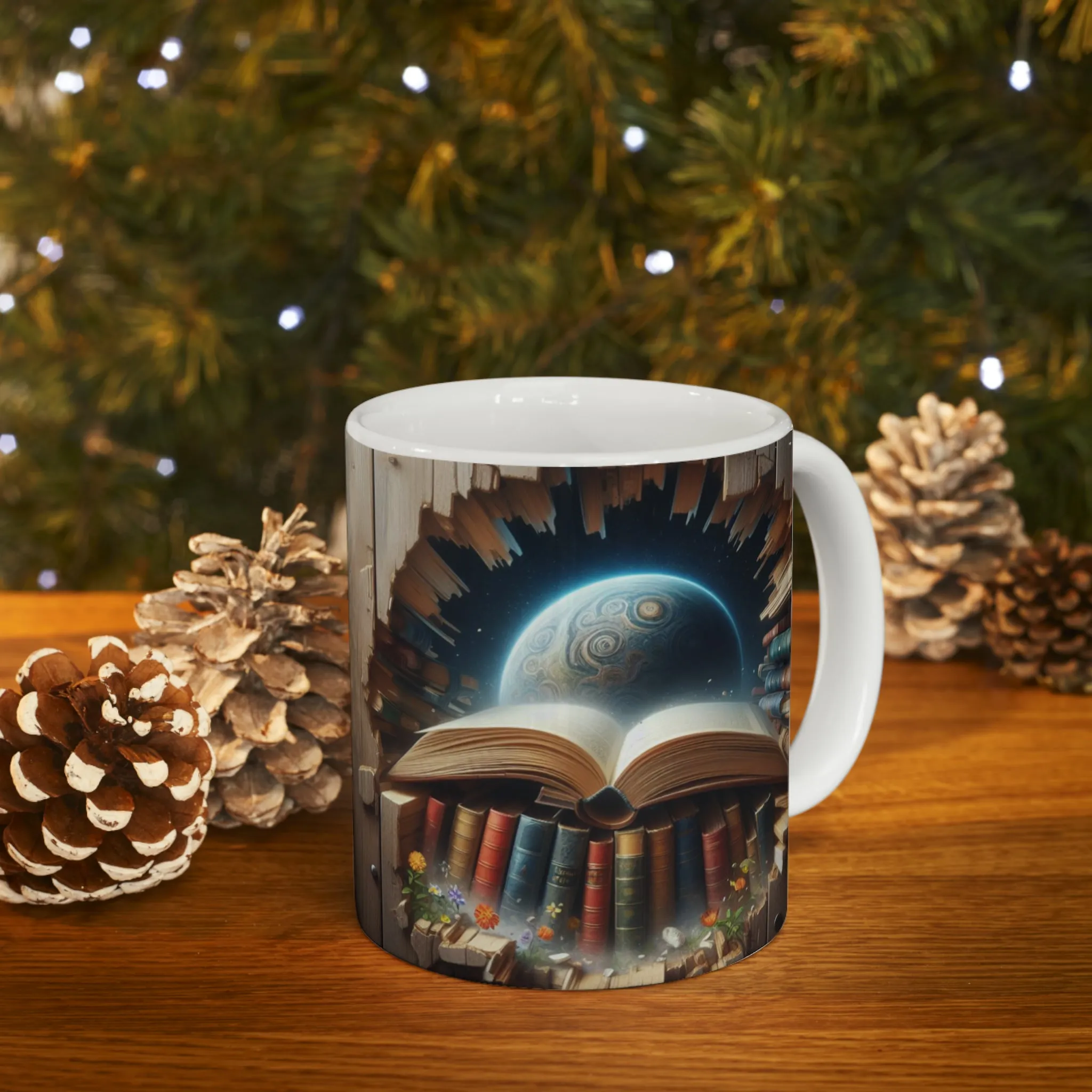 3D Book |Ceramic Mug, 11oz