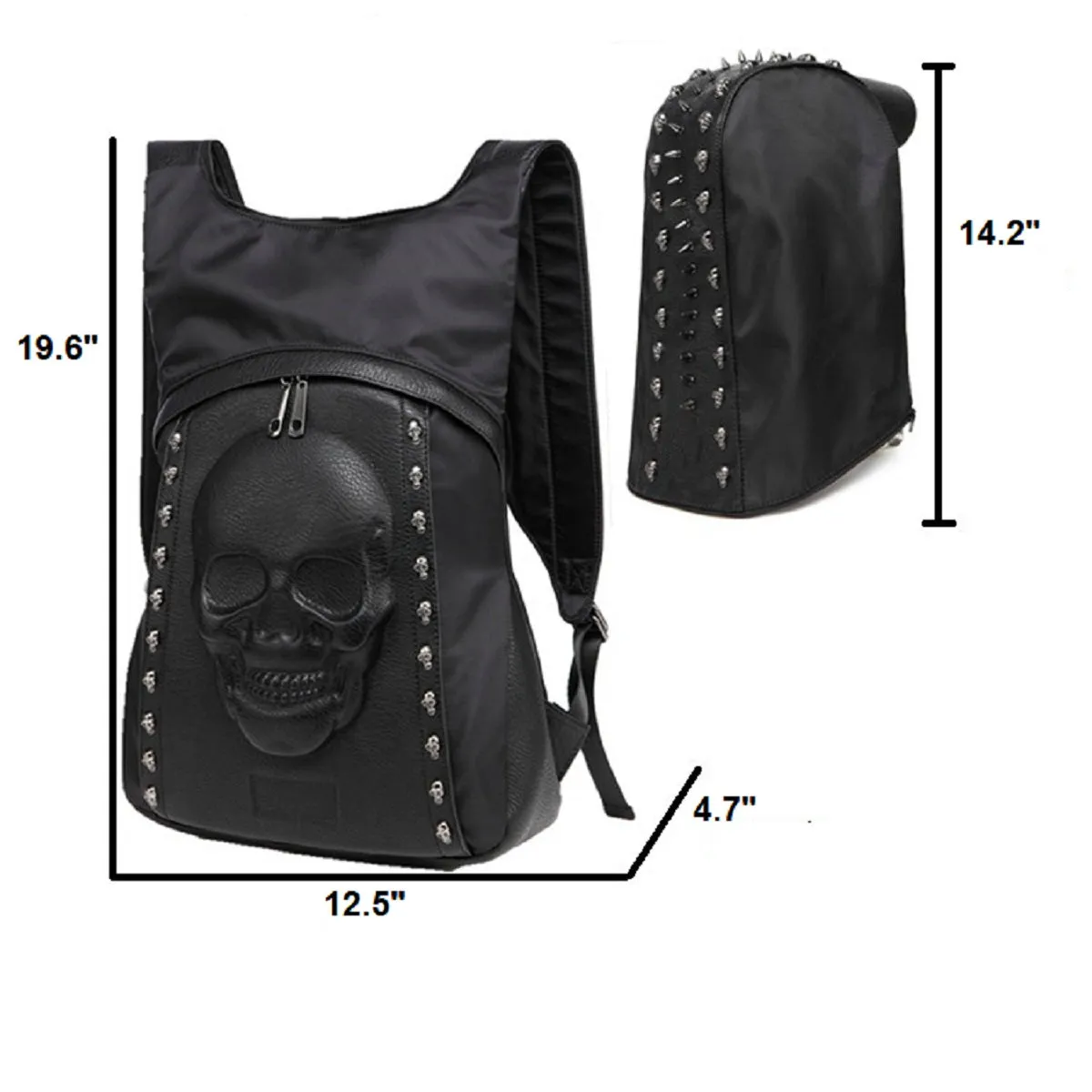 3D Skull Backpack Hoodie