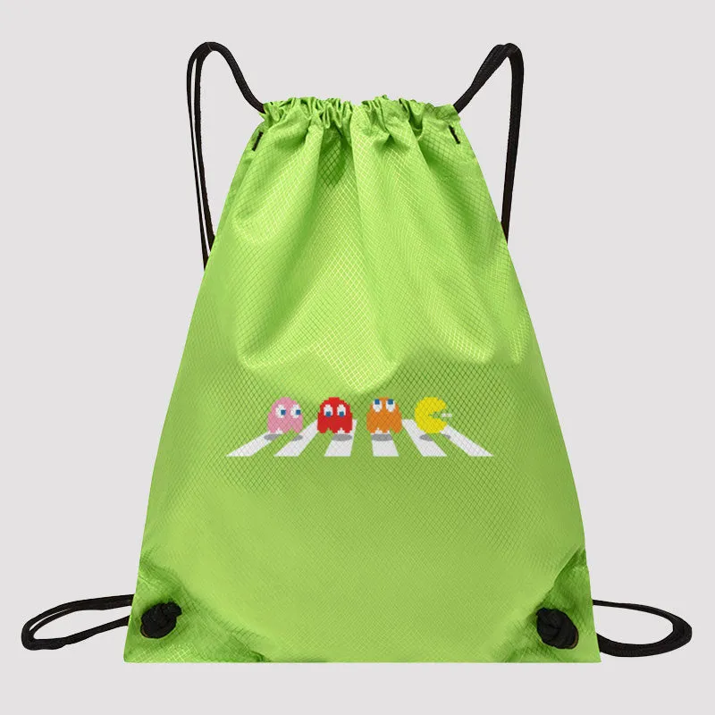 Abbey Pac-Man Drawstring Cinch Bag