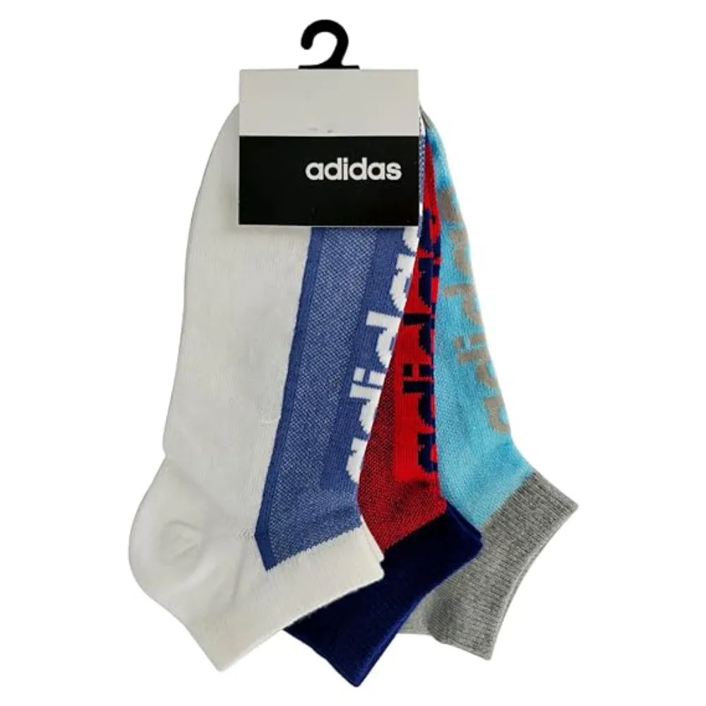 Adidas Flat Knit Low Cut Socks (White/Navy Peony/Light Grey)