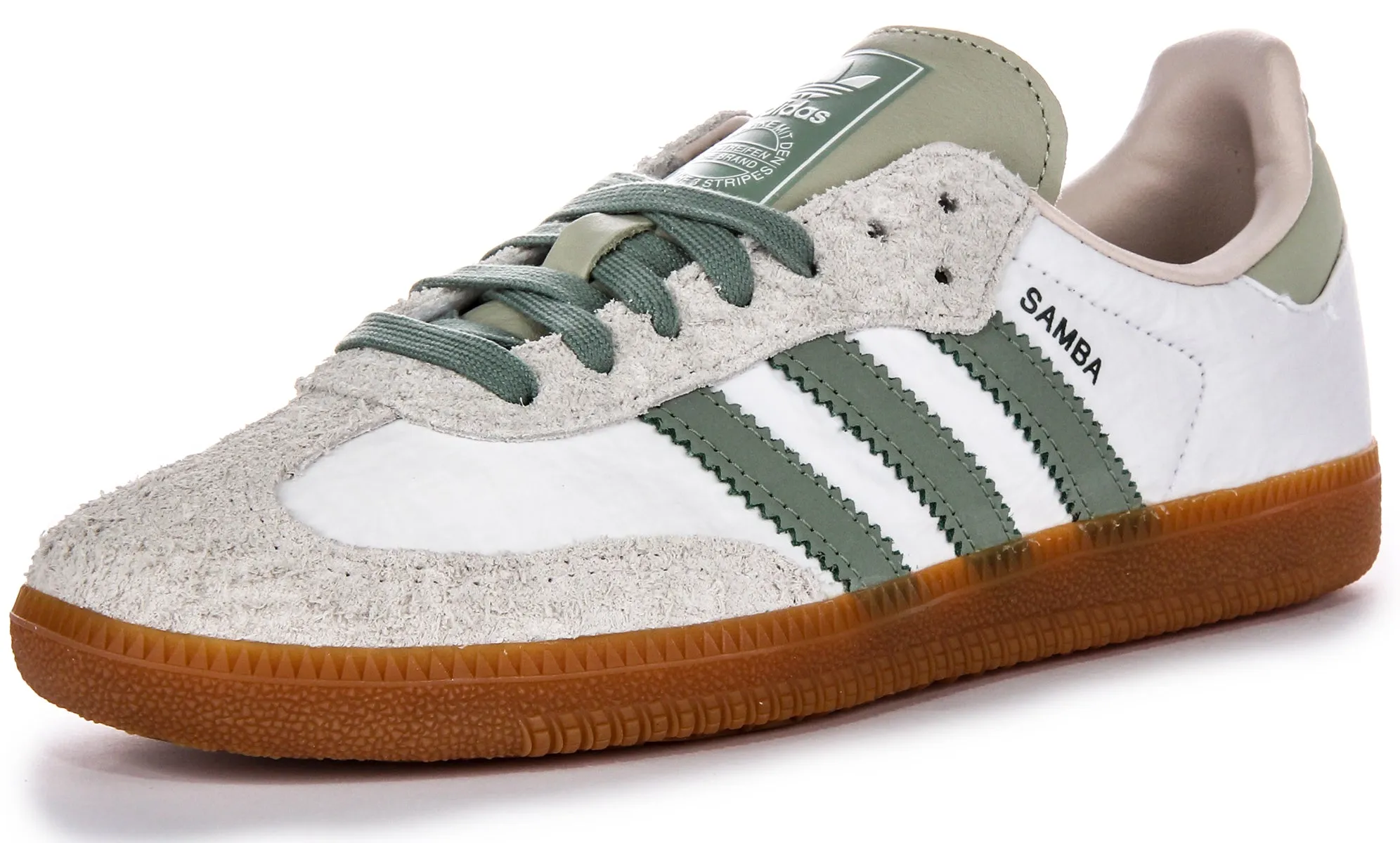 Adidas Samba OG In White Green For Women