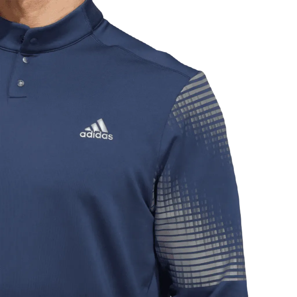 Adidas Statement COLD.RDY Long Sleeve Polo Shirt - Navy