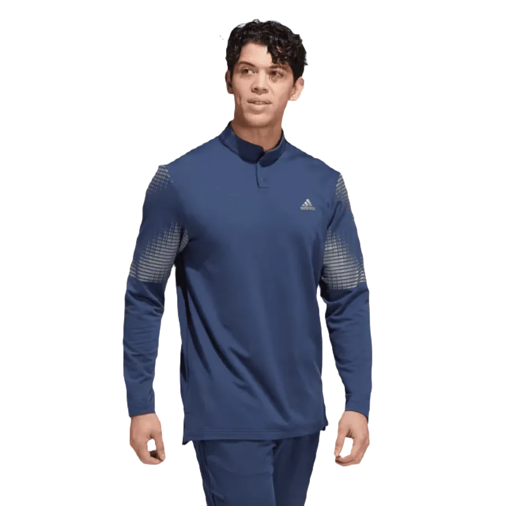 Adidas Statement COLD.RDY Long Sleeve Polo Shirt - Navy