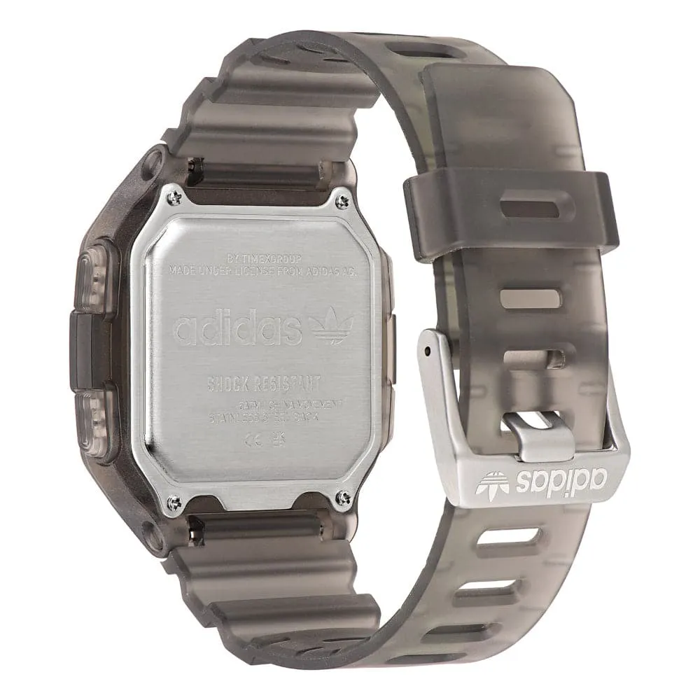 Adidas Street Digital Brown Rubber Strap Men Watch AOST22554