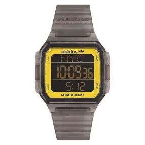 Adidas Street Digital Brown Rubber Strap Men Watch AOST22554