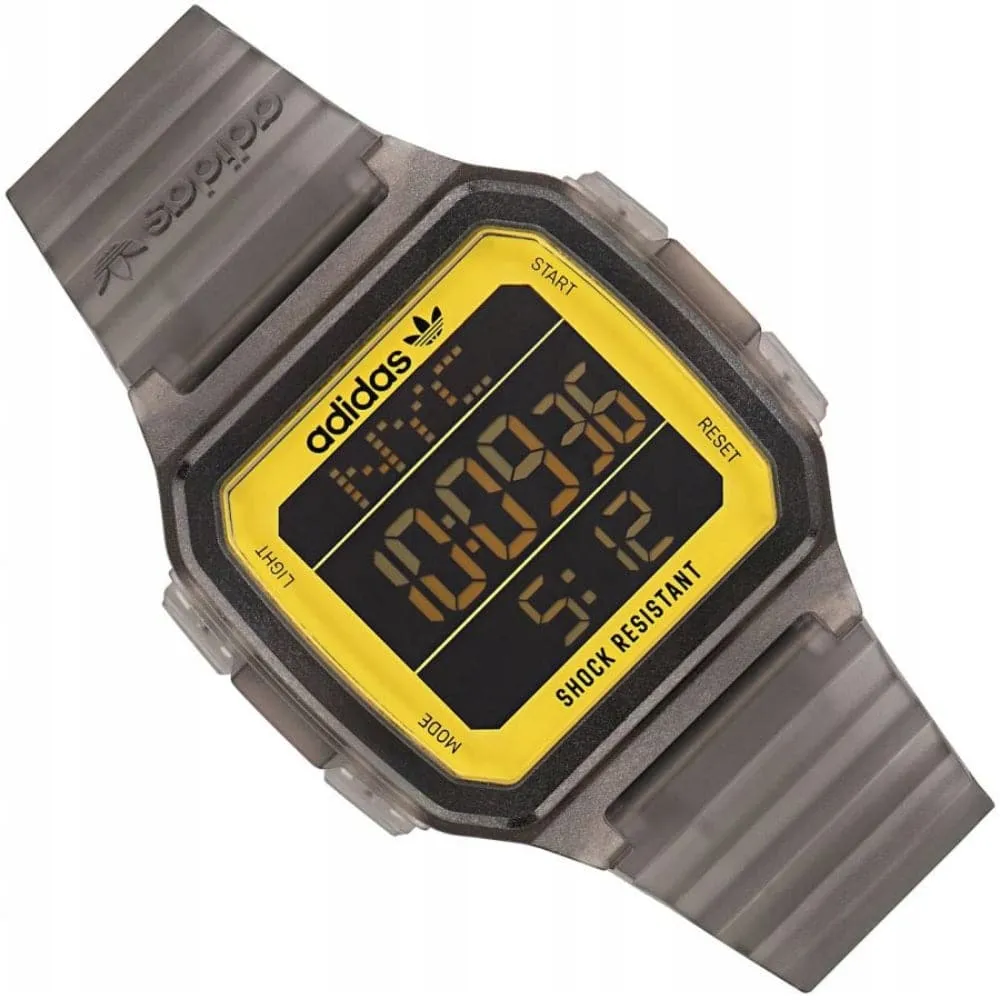 Adidas Street Digital Brown Rubber Strap Men Watch AOST22554