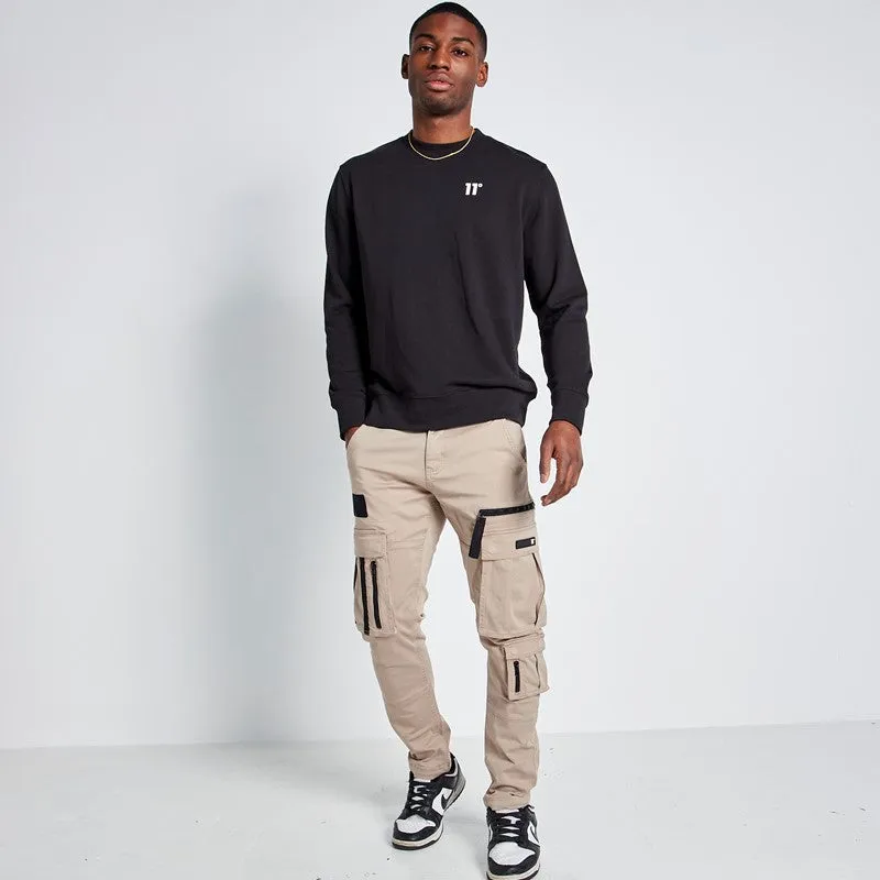 Adjustable Cuff Cargo Pants - Stone