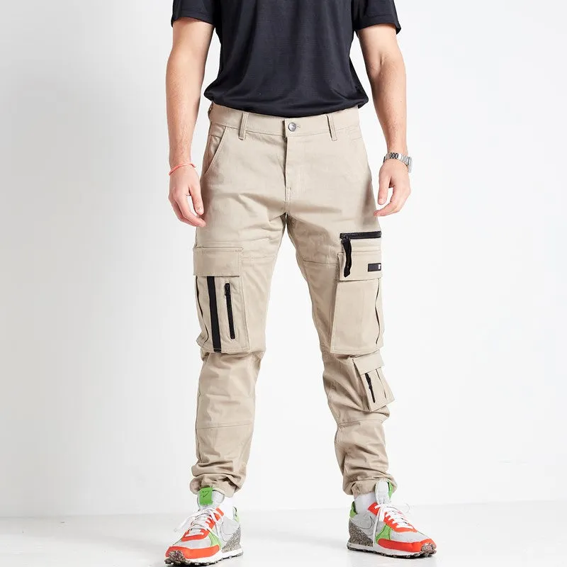 Adjustable Cuff Cargo Pants - Stone