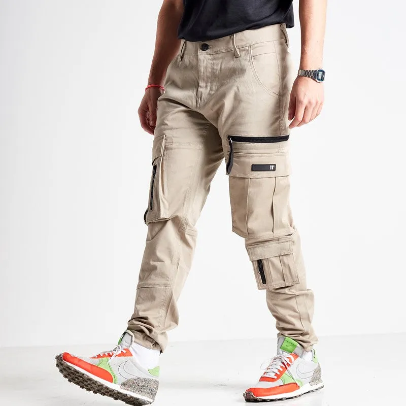 Adjustable Cuff Cargo Pants - Stone