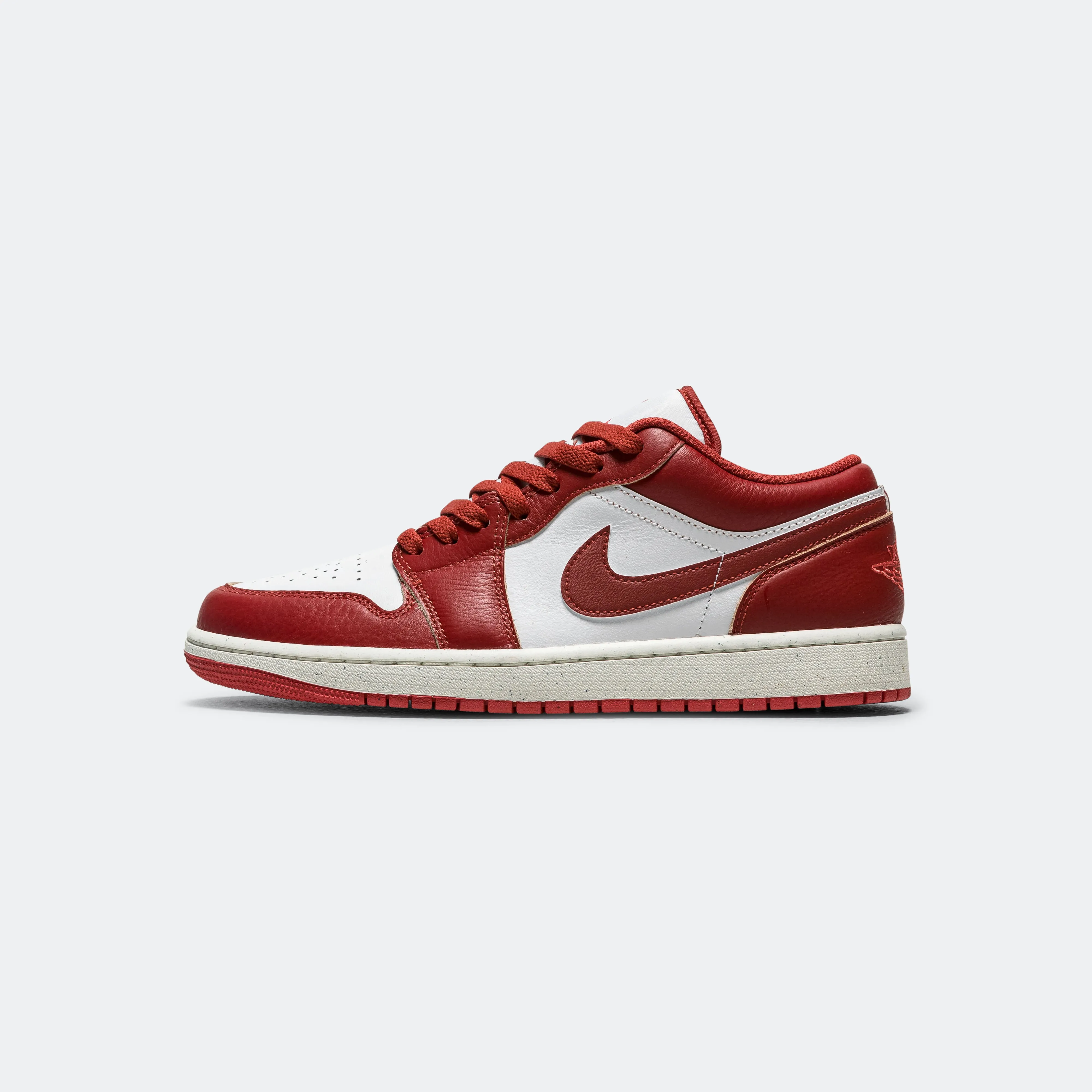 Air Jordan 1 Low SE - White/Dune Red-Lobster-Sail