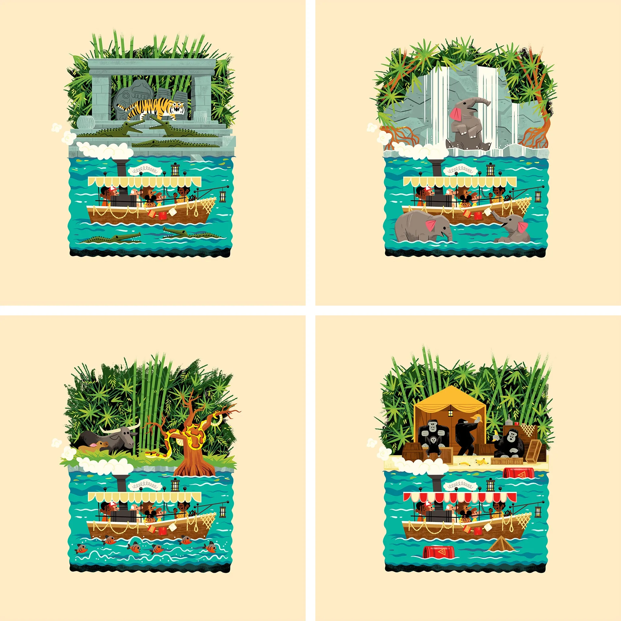 Andrew Kolb - "Teeny Tiny Cruise 1 - 4" prints