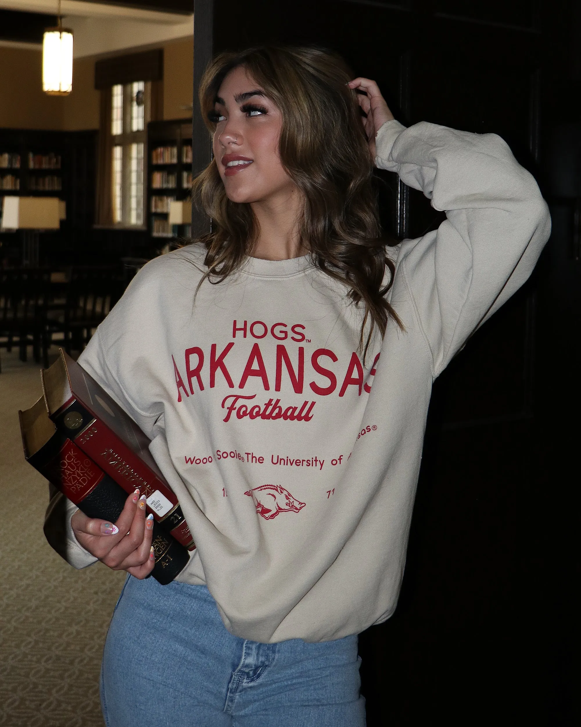 Arkansas Razorbacks Shot Off Sand Thrifted Sweatshirt