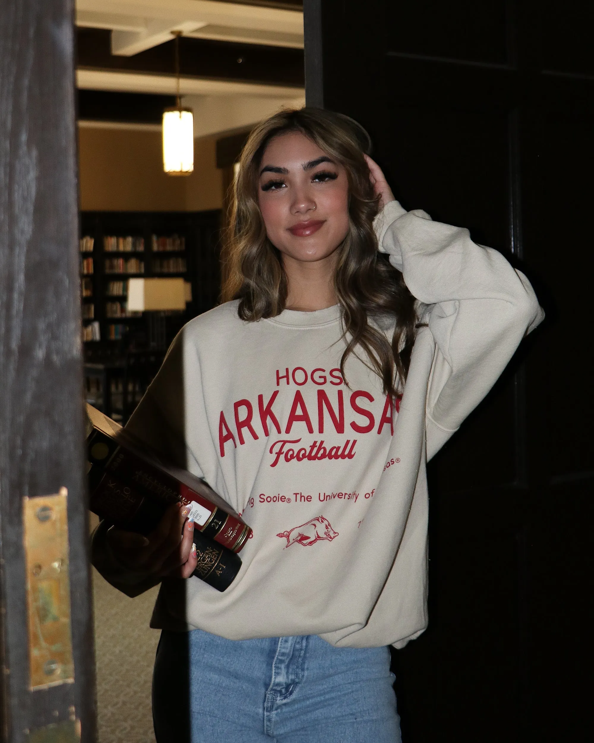 Arkansas Razorbacks Shot Off Sand Thrifted Sweatshirt