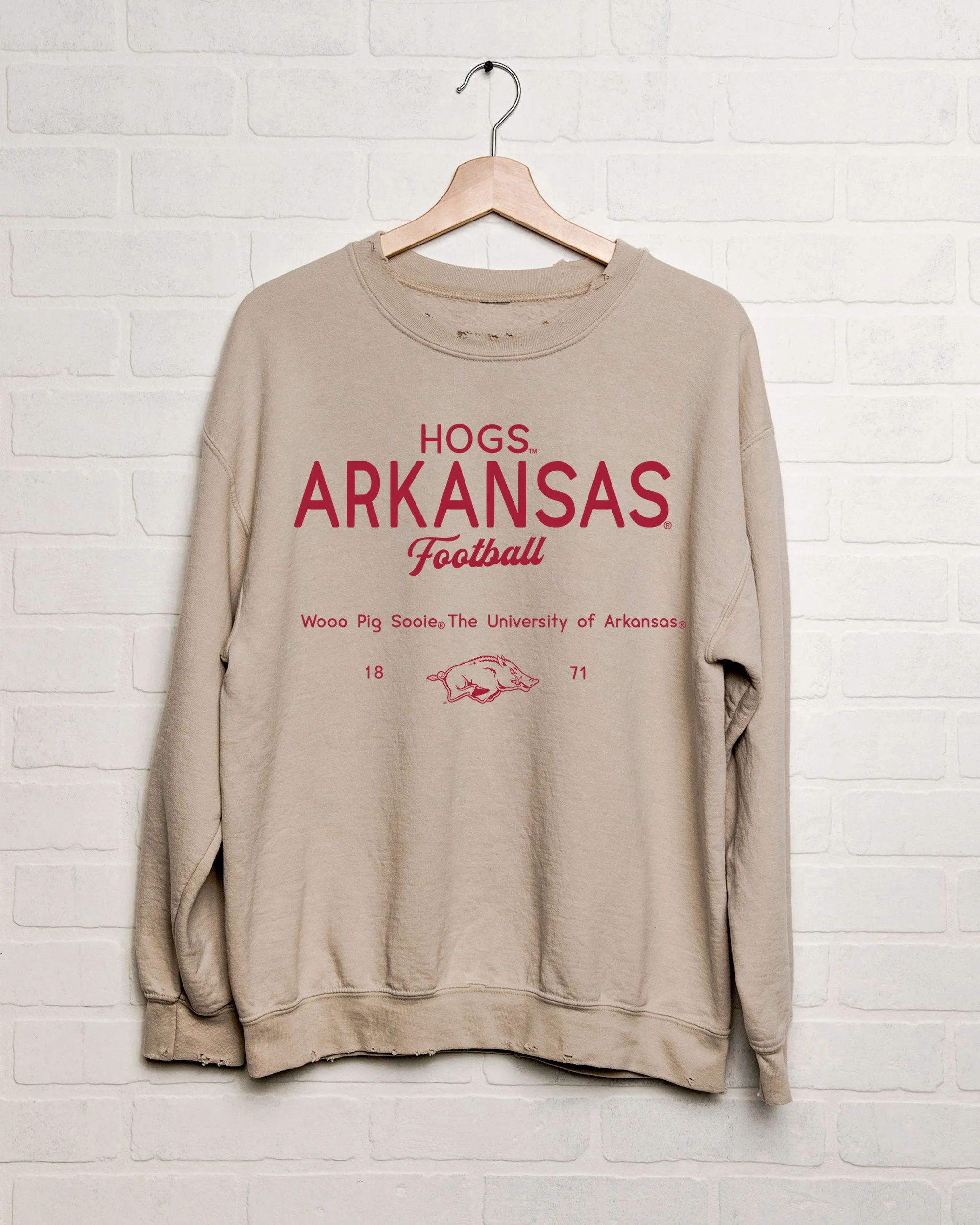 Arkansas Razorbacks Shot Off Sand Thrifted Sweatshirt