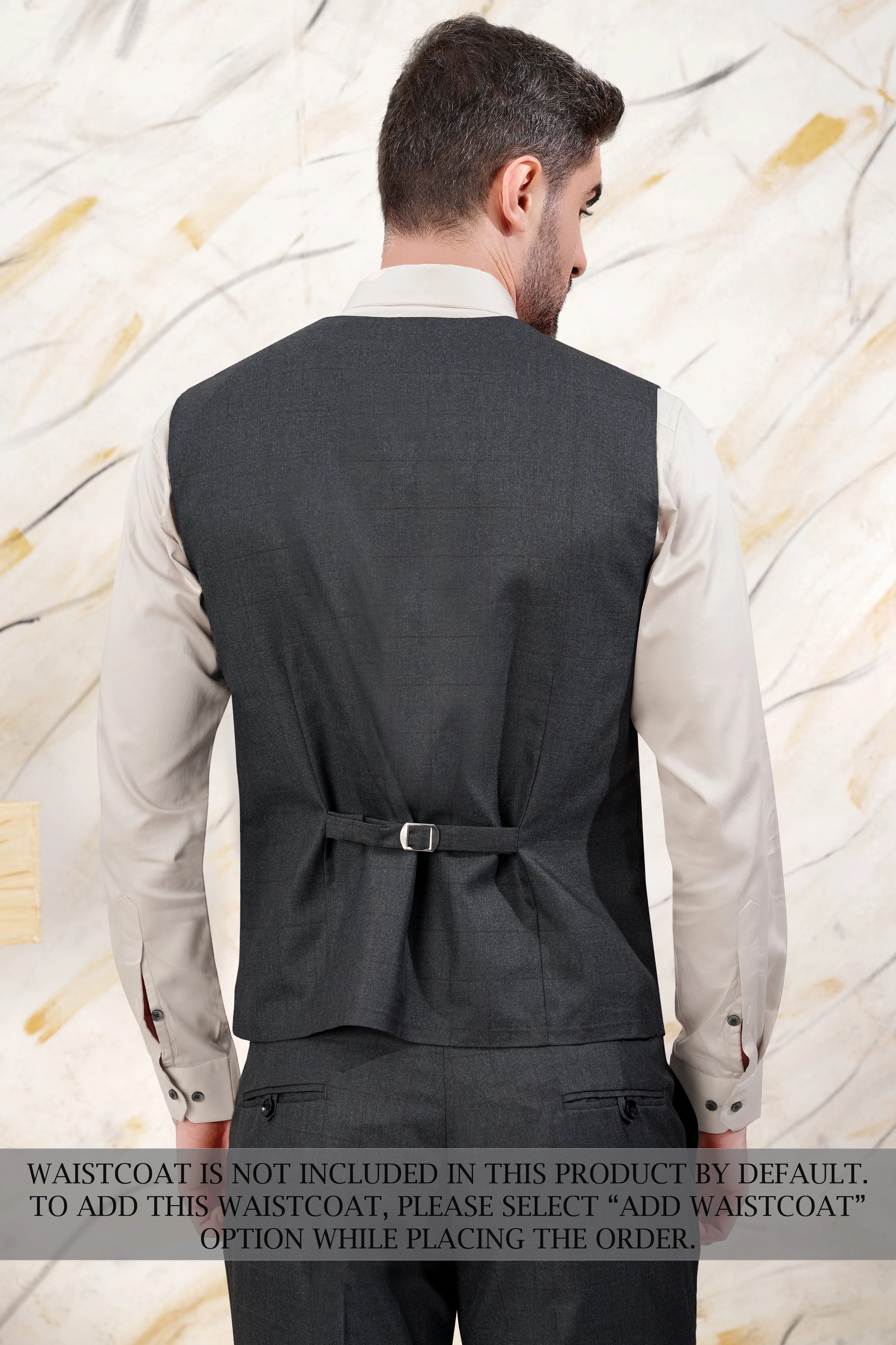 Arsenic Grey Wool Rich Double Breasted Suit