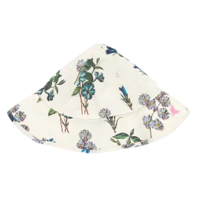 Baby Girls Sun Hat - Blue Botanical