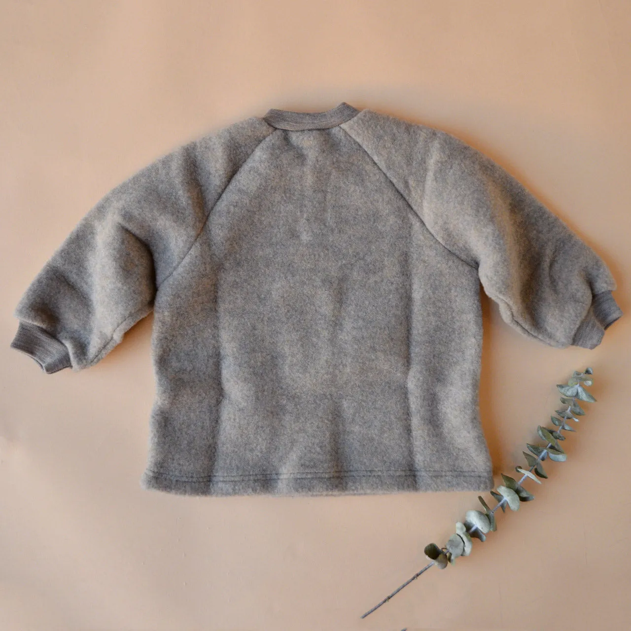 Baby Wool Fleece Raglan Jumper - Walnut (0-4y) *Returning 2025