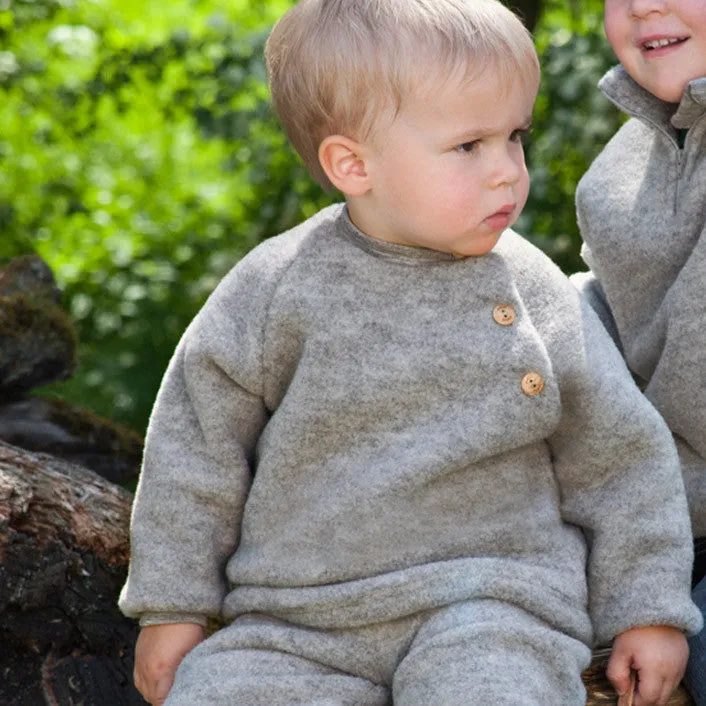 Baby Wool Fleece Raglan Jumper - Walnut (0-4y) *Returning 2025