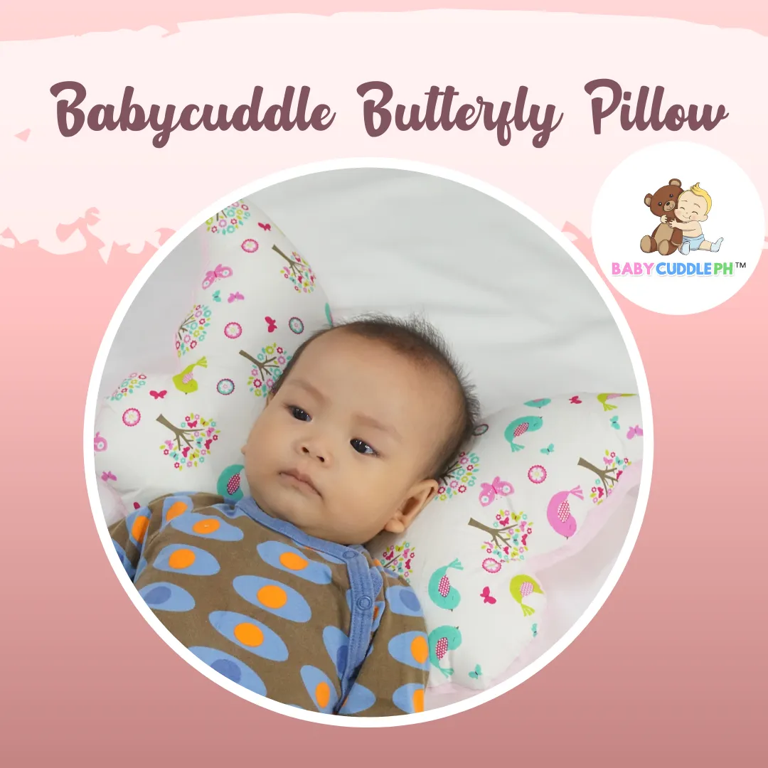 Babycuddle Butterfly Pillow - Flora in Peach