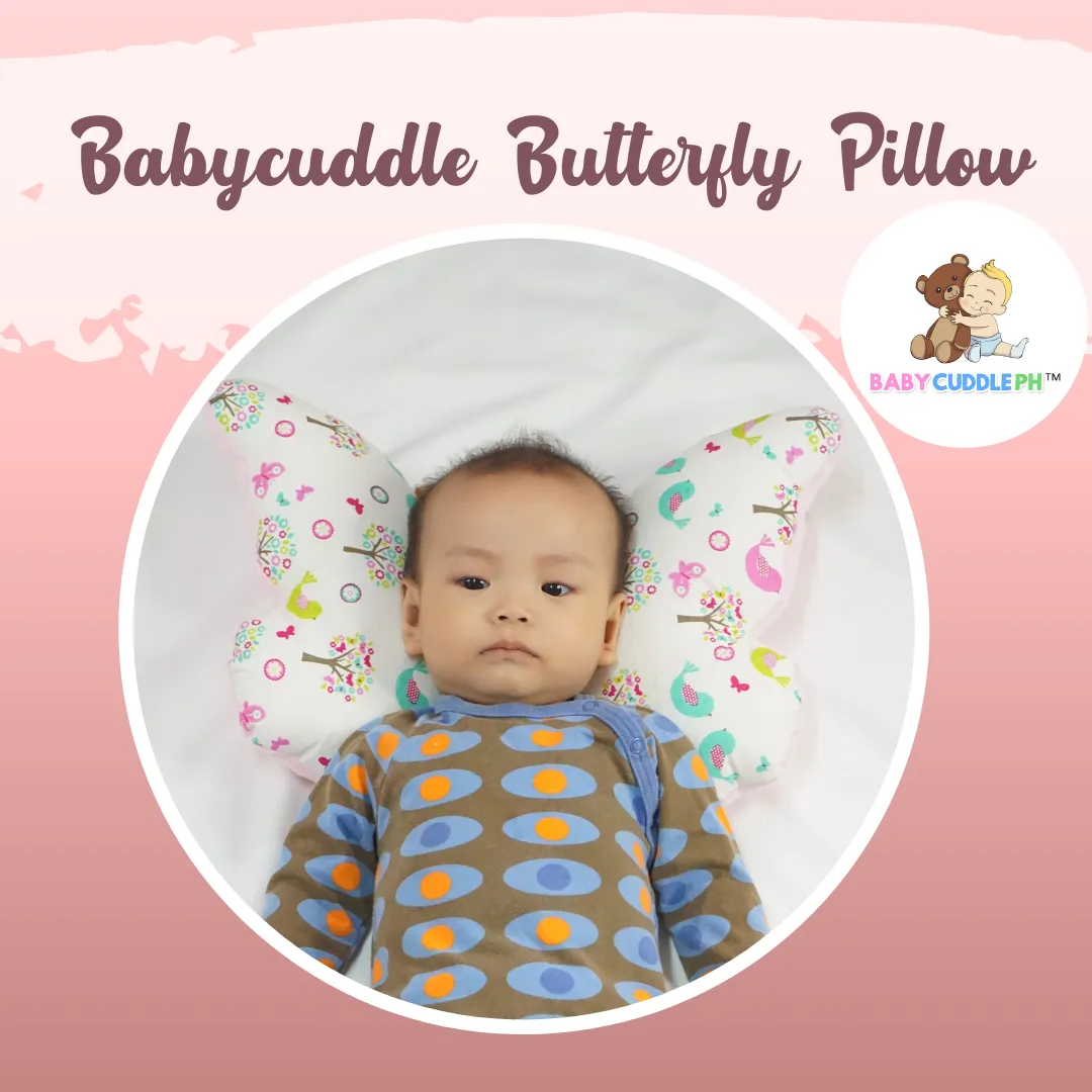 Babycuddle Butterfly Pillow - Flora in Peach