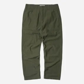 BACK SATIN FATIGUE PANTS - OLIVE