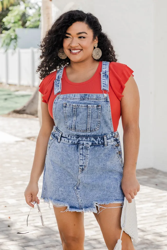 Beautiful Crazy Acid Wash Overall Dress FINAL SALE