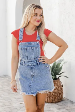 Beautiful Crazy Acid Wash Overall Dress FINAL SALE