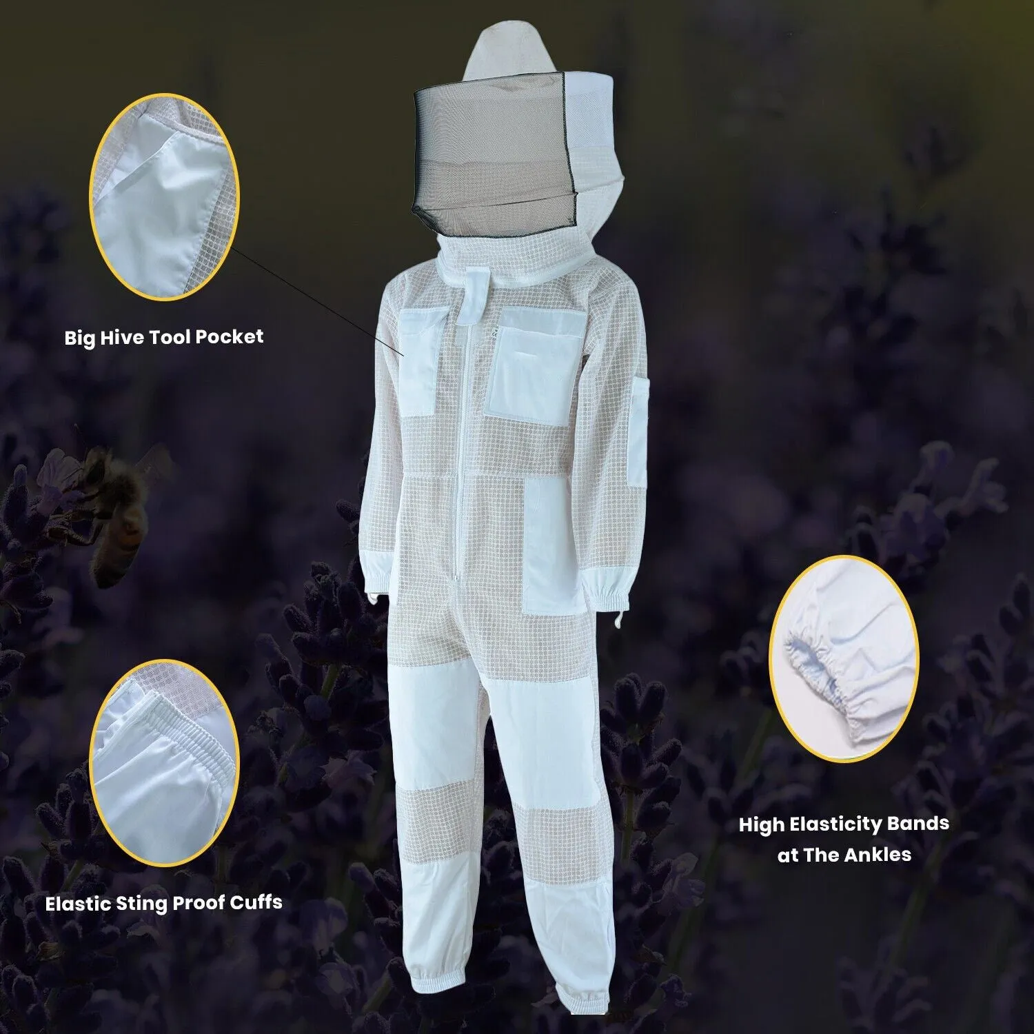 Bee Suit Ventilated for Hive Hoppers in [All Sizes]