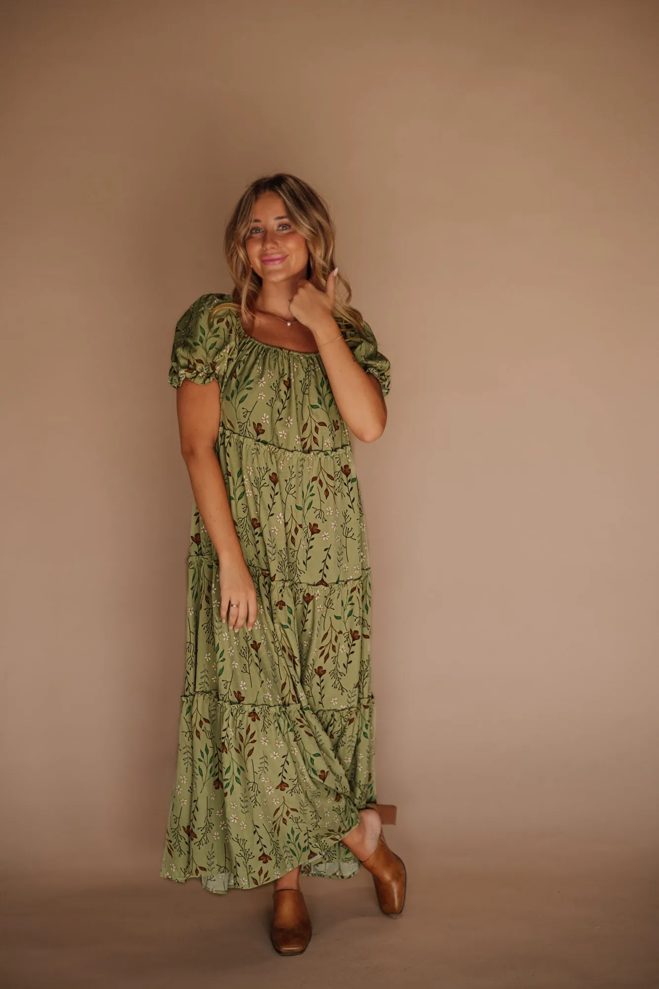 Bella Maxi Dress in Green - Coming Soon