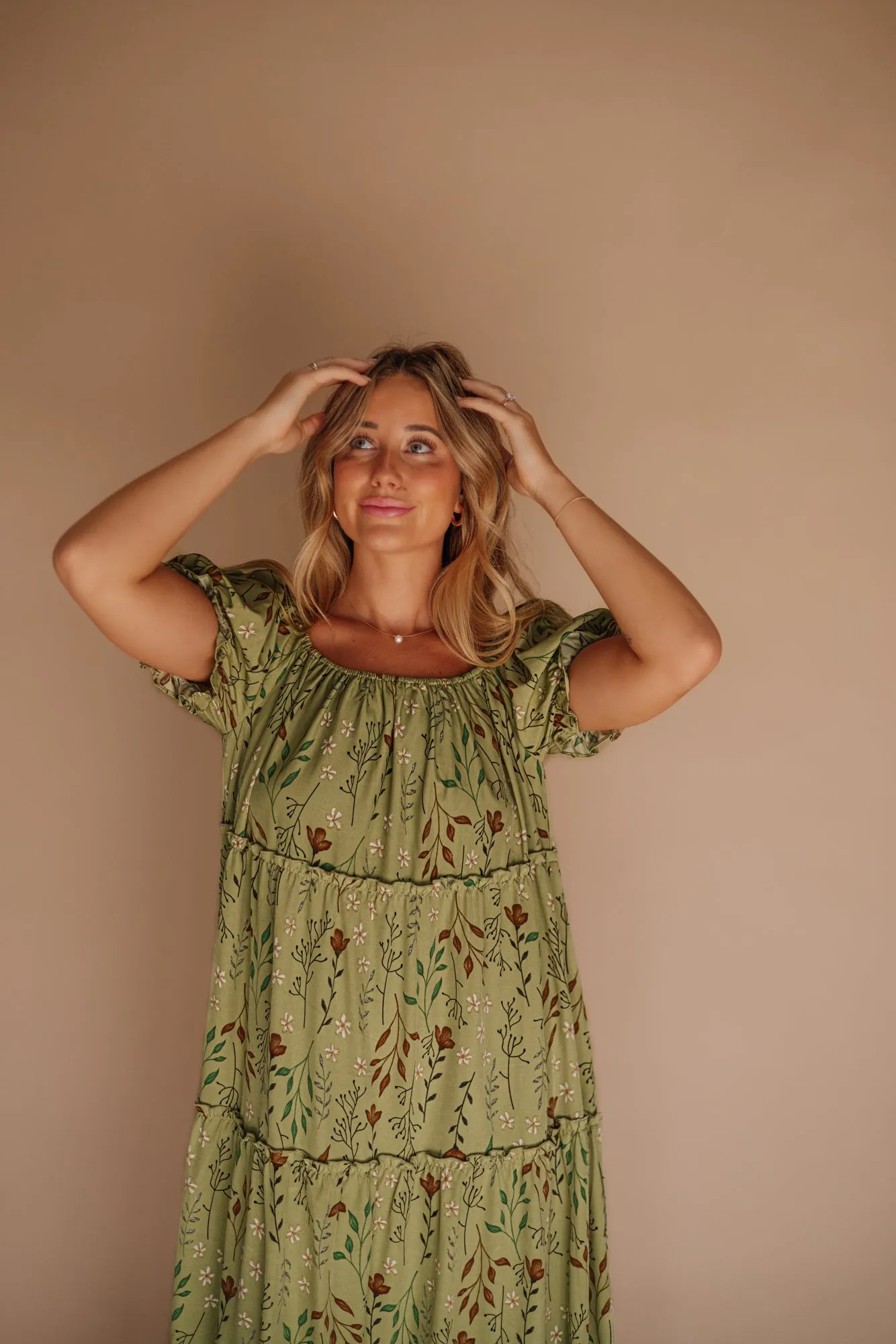 Bella Maxi Dress in Green - Coming Soon