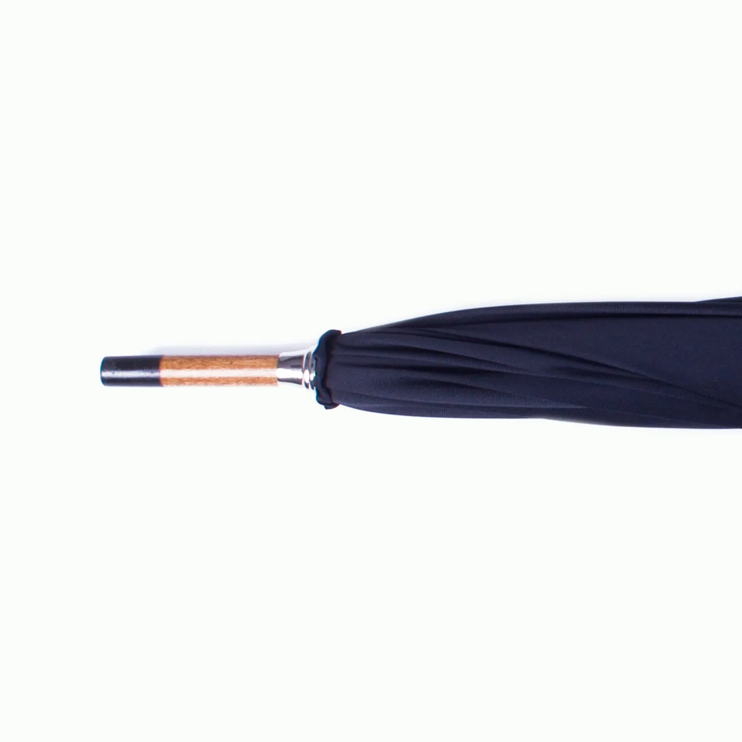 Black Doorman Umbrella with Maplewood Handle