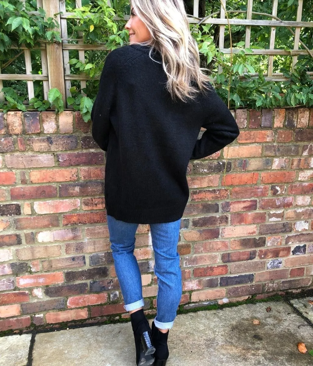 Black V Neck Jumper