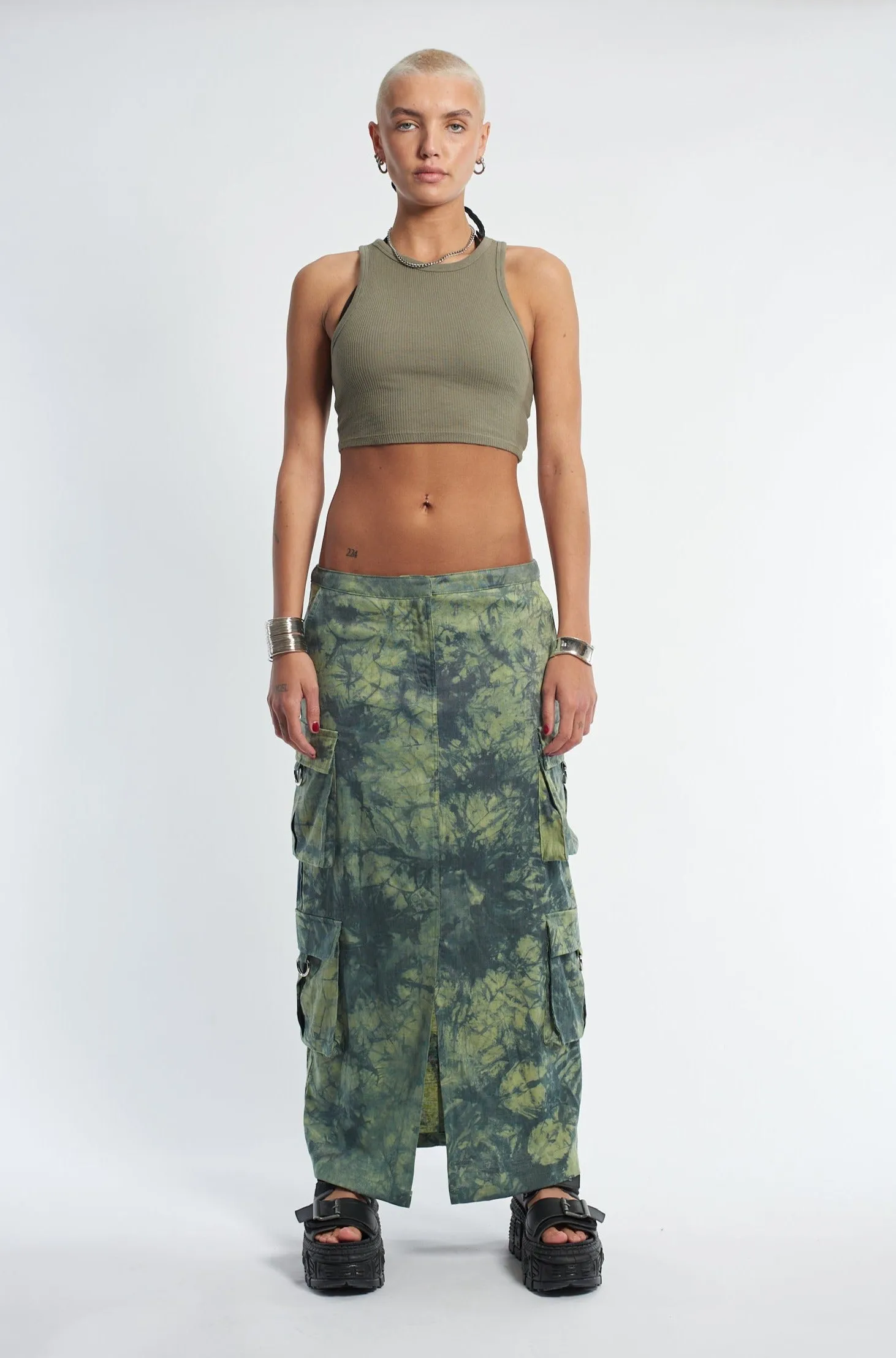 Bleach Cargo Maxi Skirt