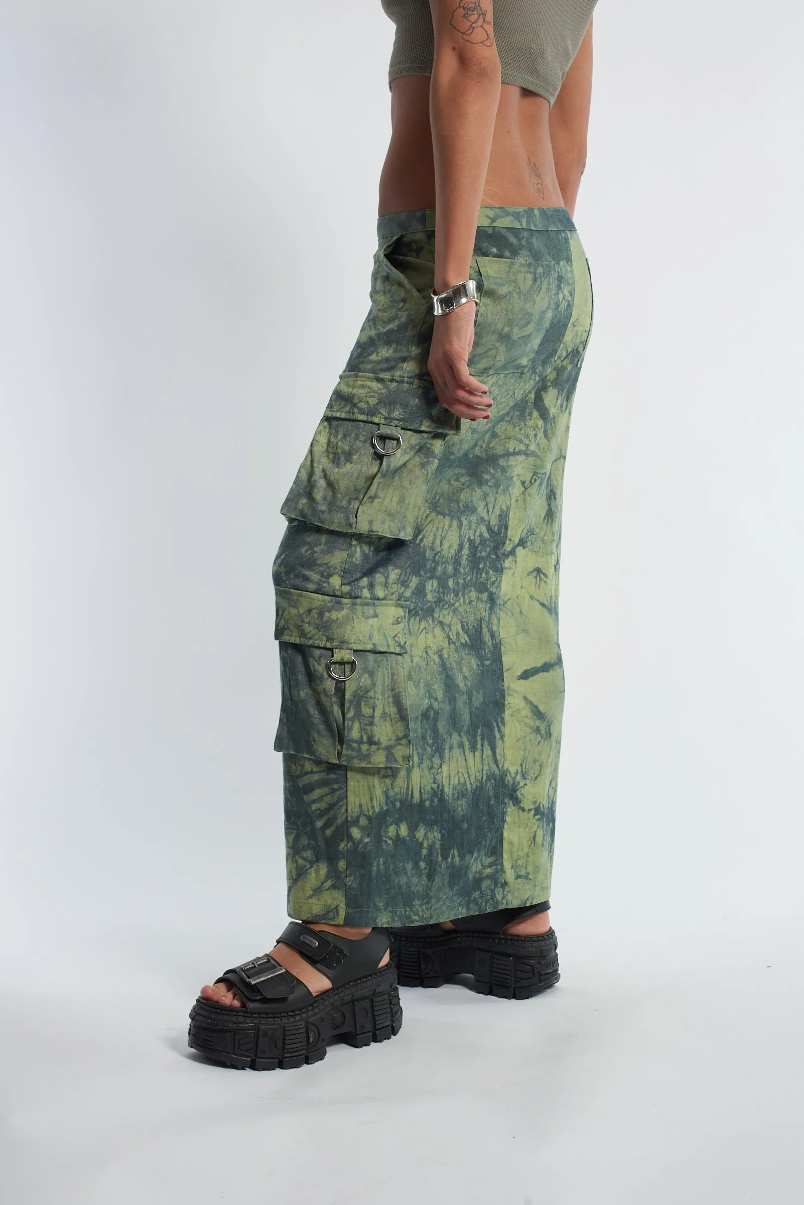 Bleach Cargo Maxi Skirt