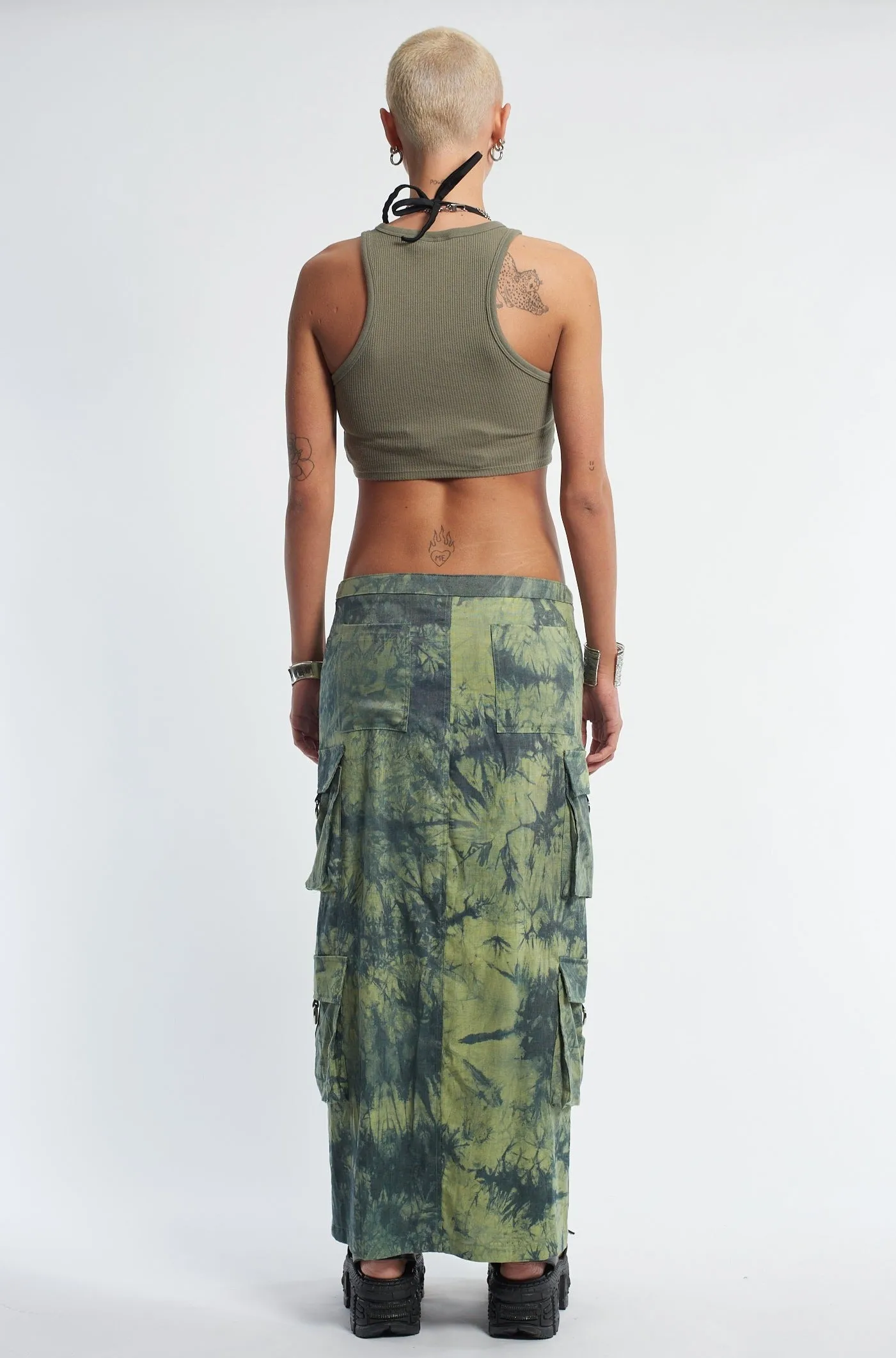 Bleach Cargo Maxi Skirt