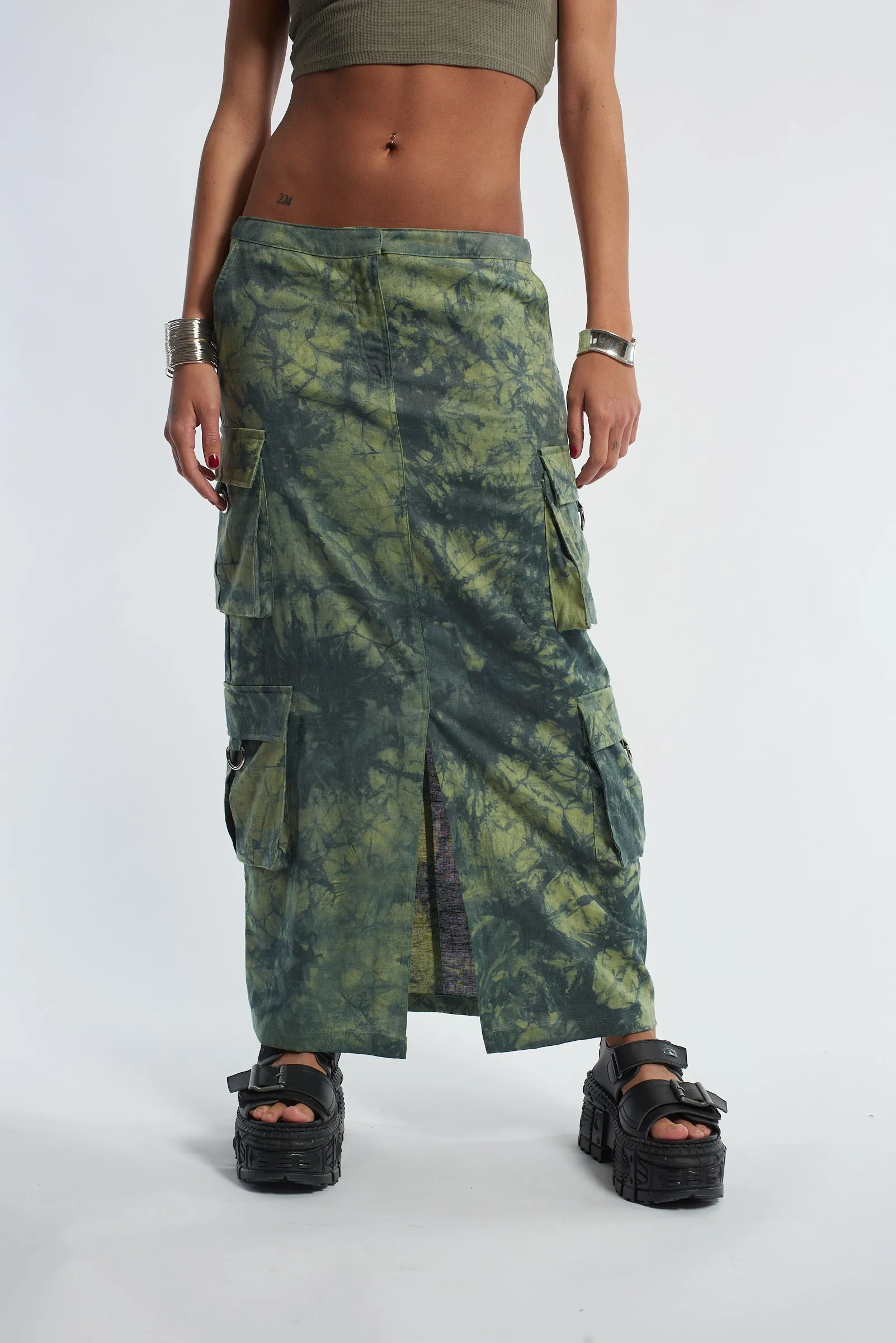 Bleach Cargo Maxi Skirt