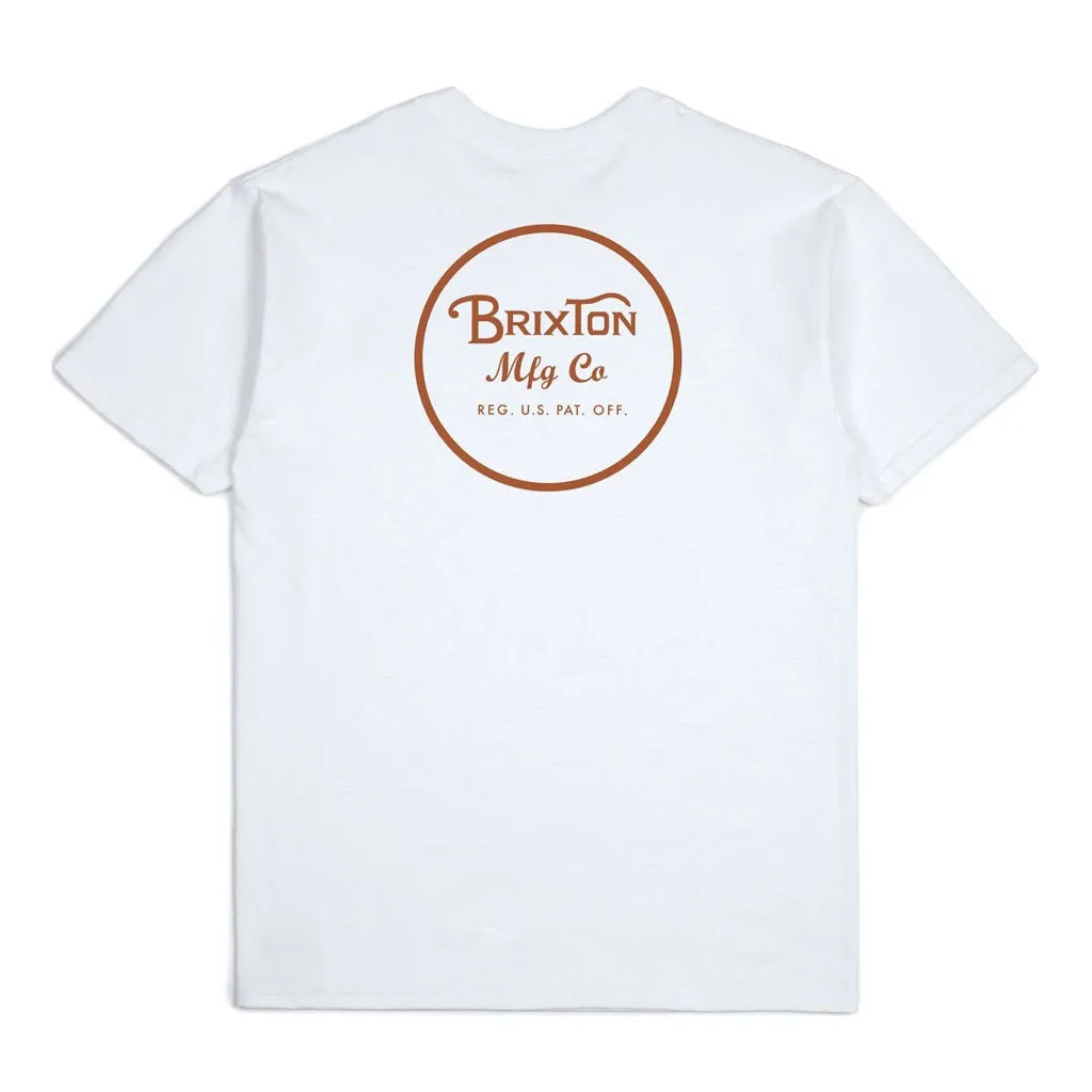 Brixton Wheeler II T-Shirt White Bronze