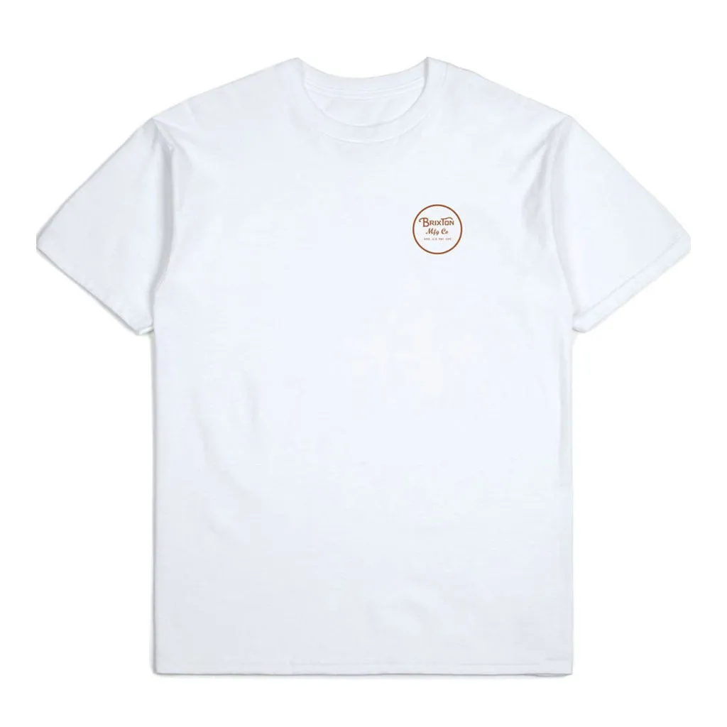 Brixton Wheeler II T-Shirt White Bronze