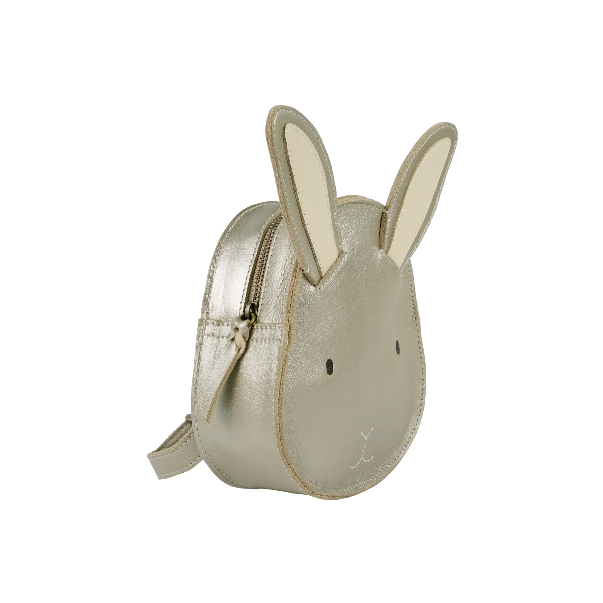 Buna Exclusive Backpack | Bunny | Champagne Metallic Leather