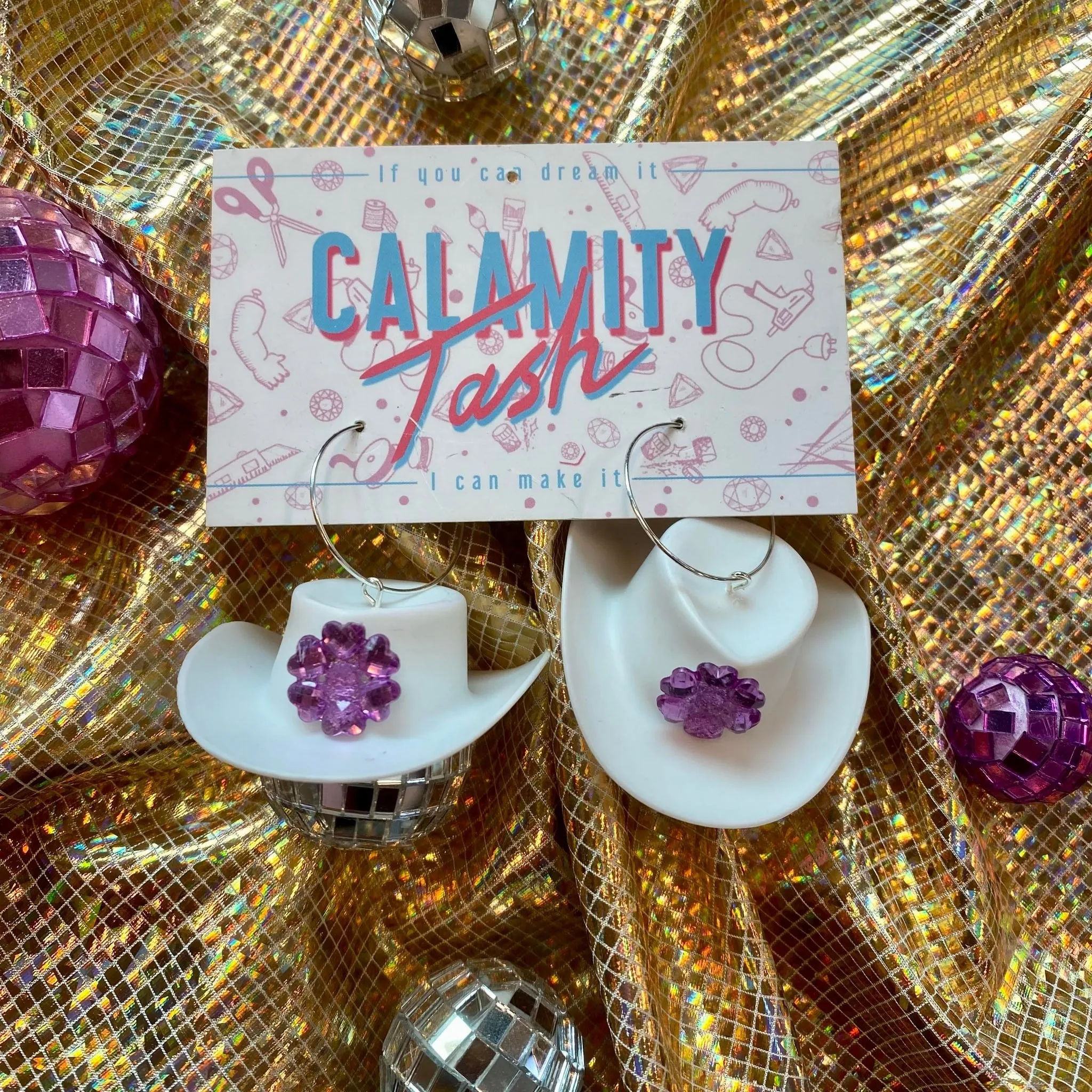 Calamity Tash - Disco Cowboy Earrings