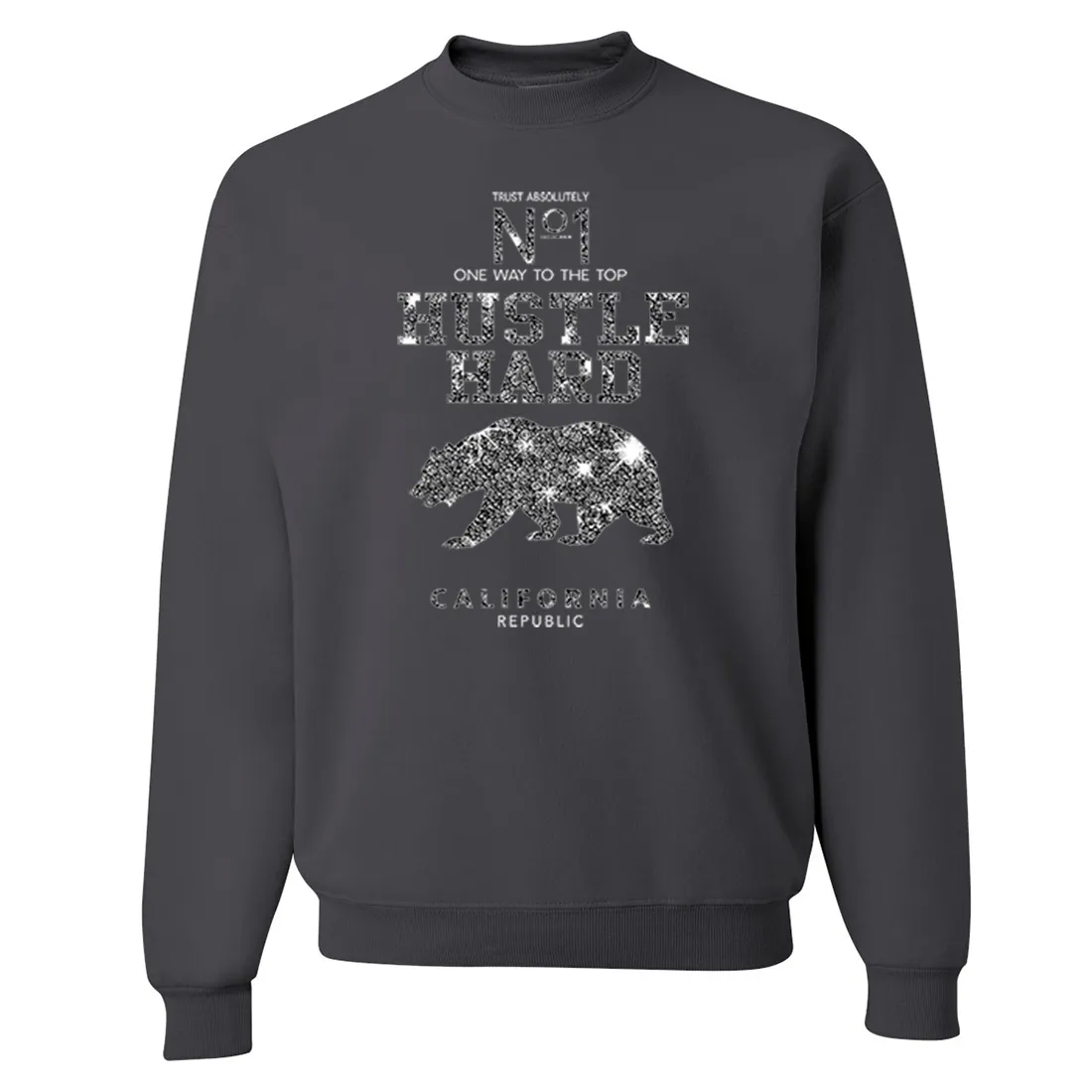 California Hustle Hard Sparkle Crewneck Sweatshirt